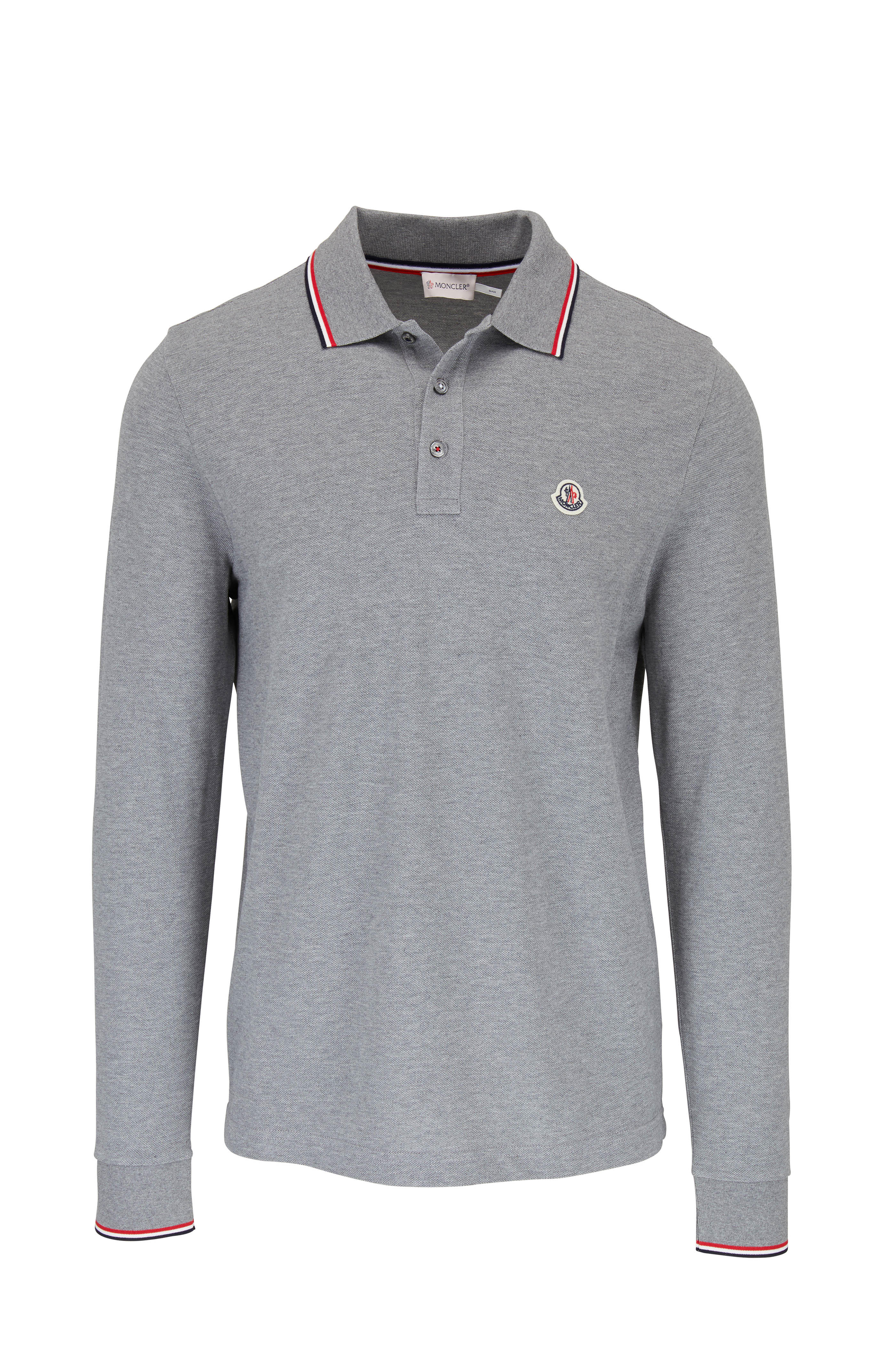 moncler long sleeve polo black