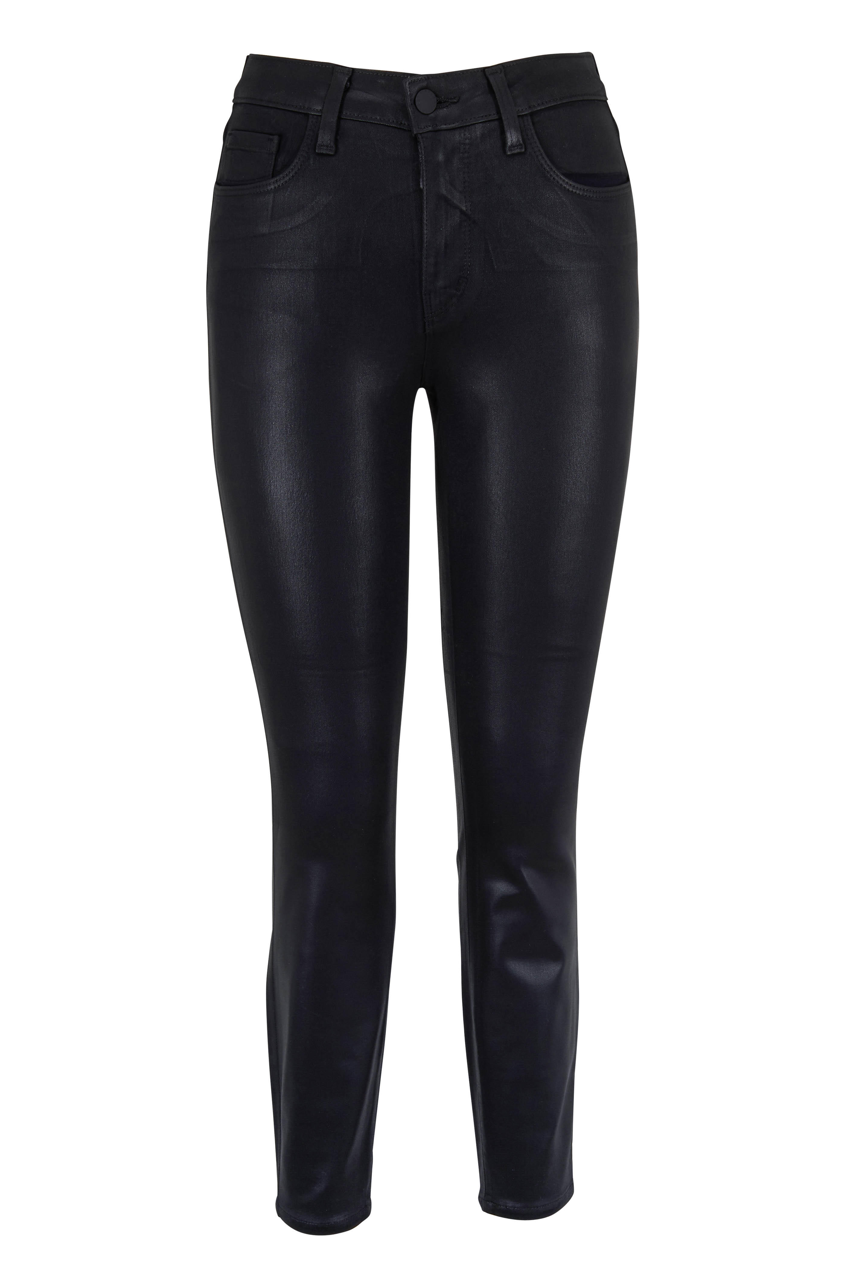black coated skinny jean