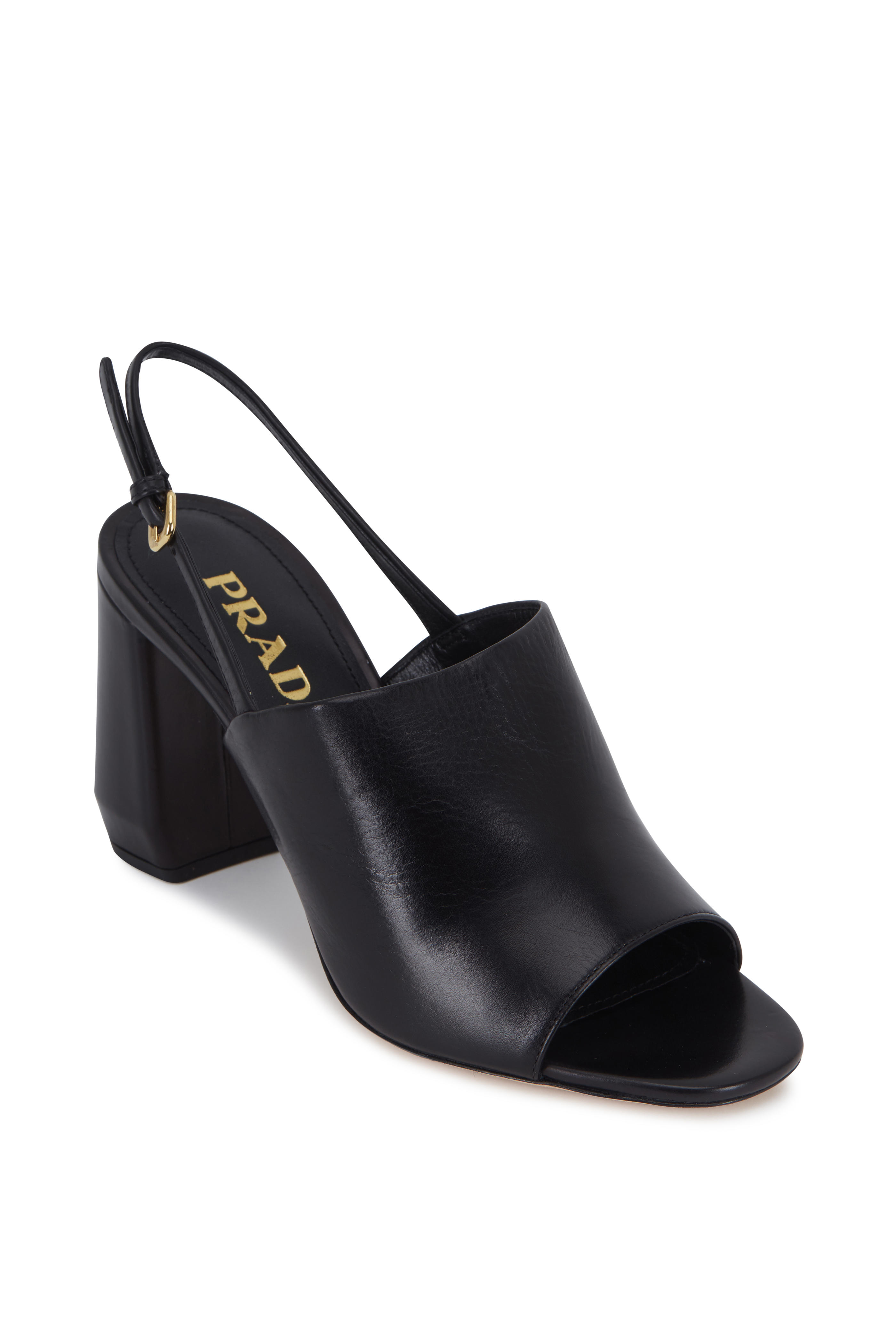 prada black slingbacks
