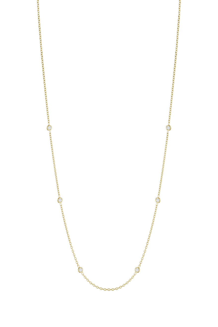 Yellow Gold Spectacle Set Diamond Chain