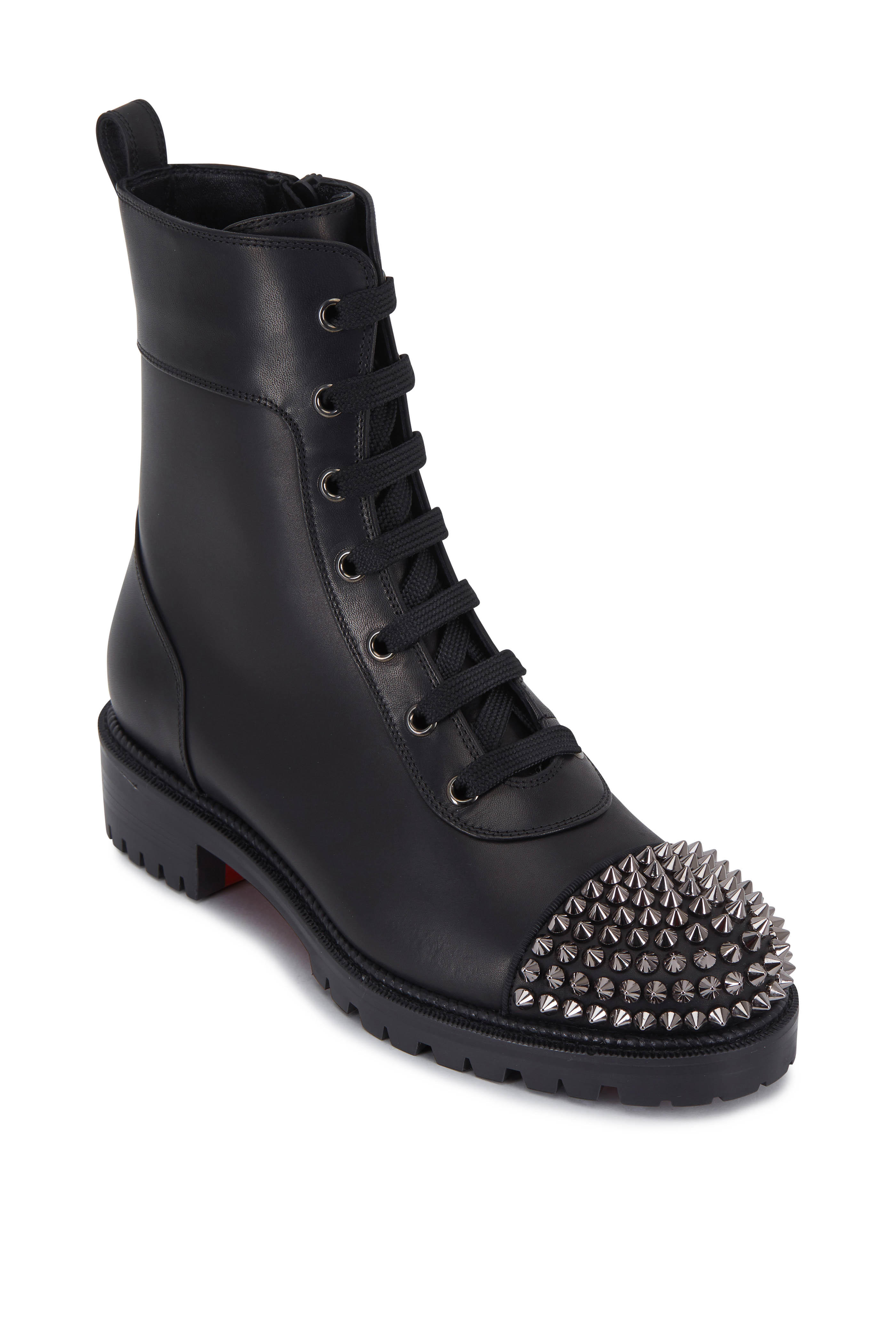 christian louboutin combat boots