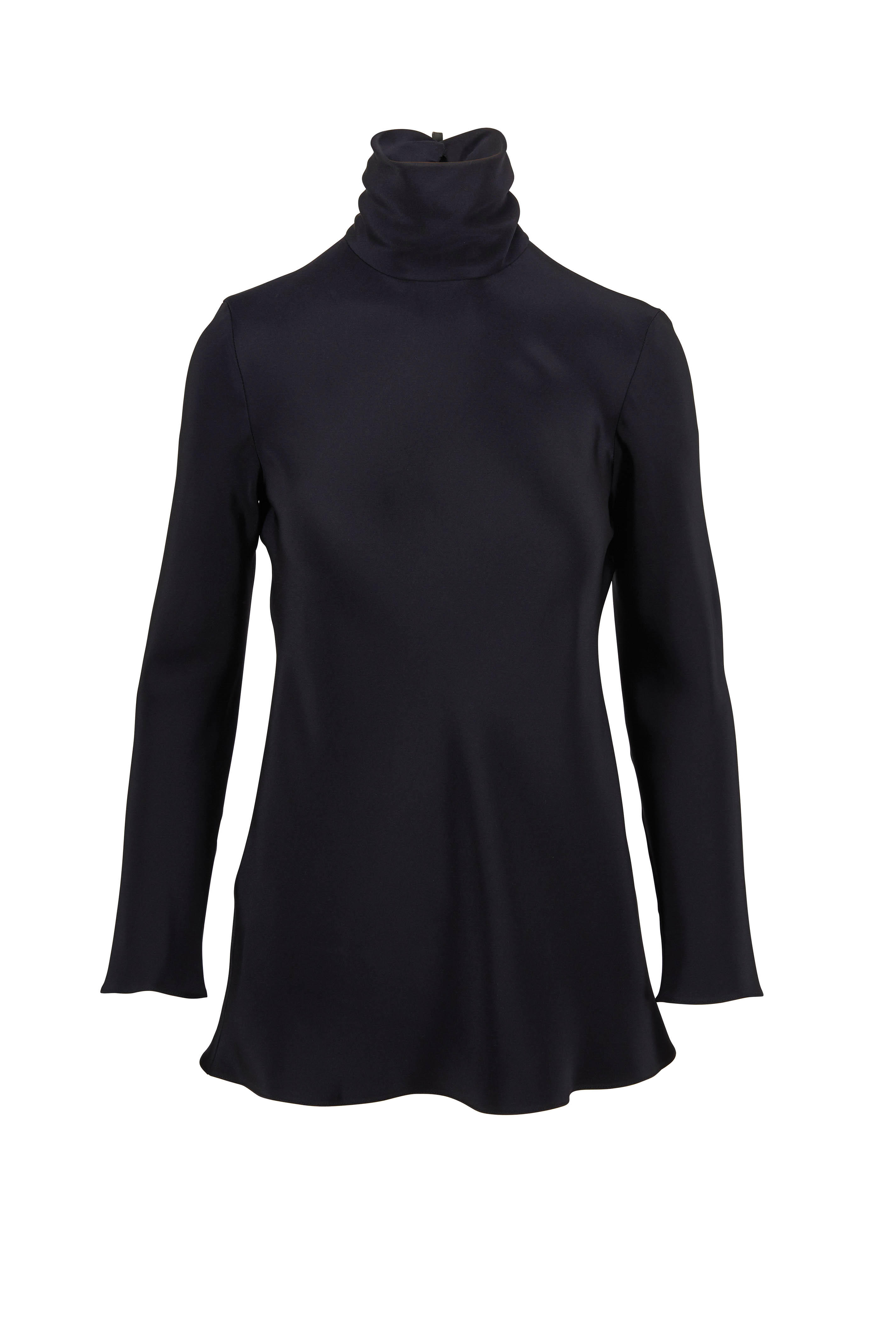 silk turtleneck blouse