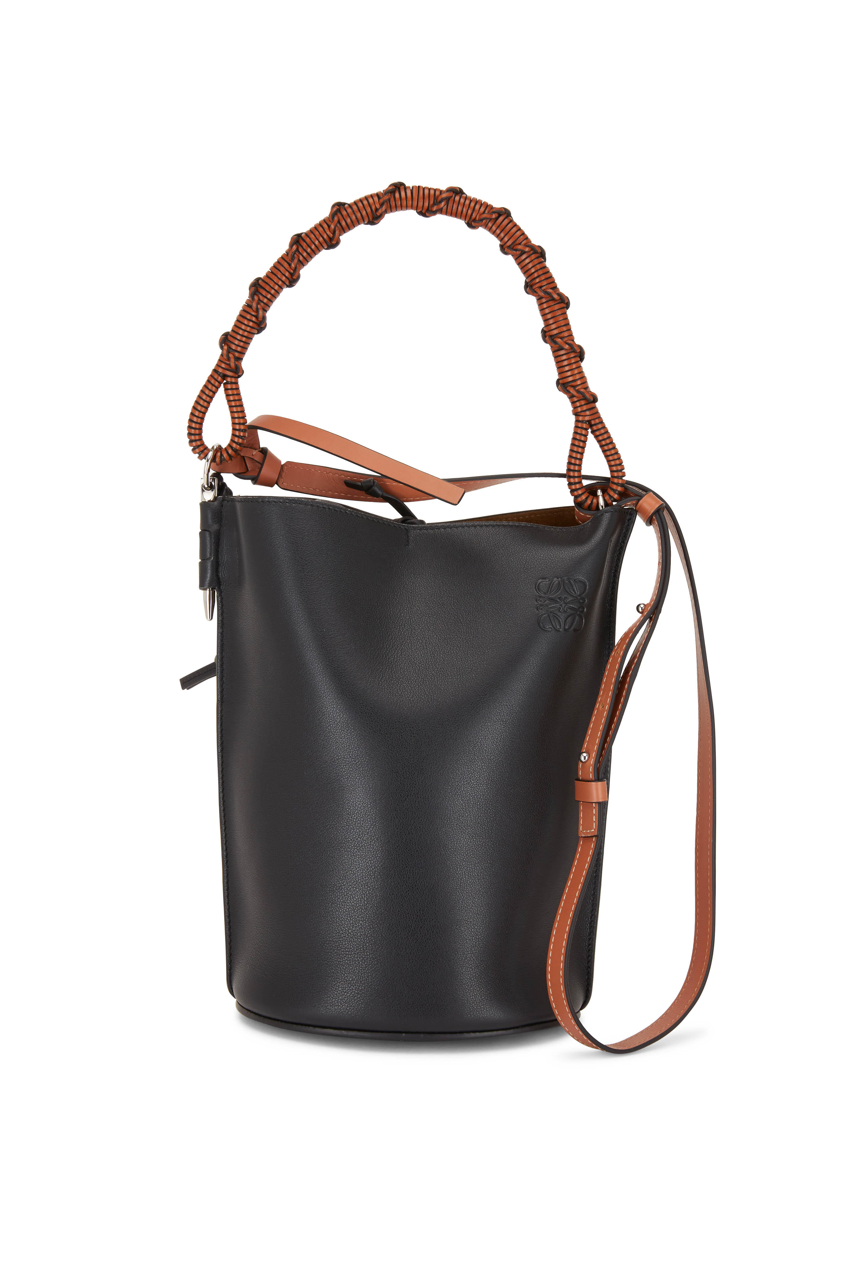 bucket bag leather black