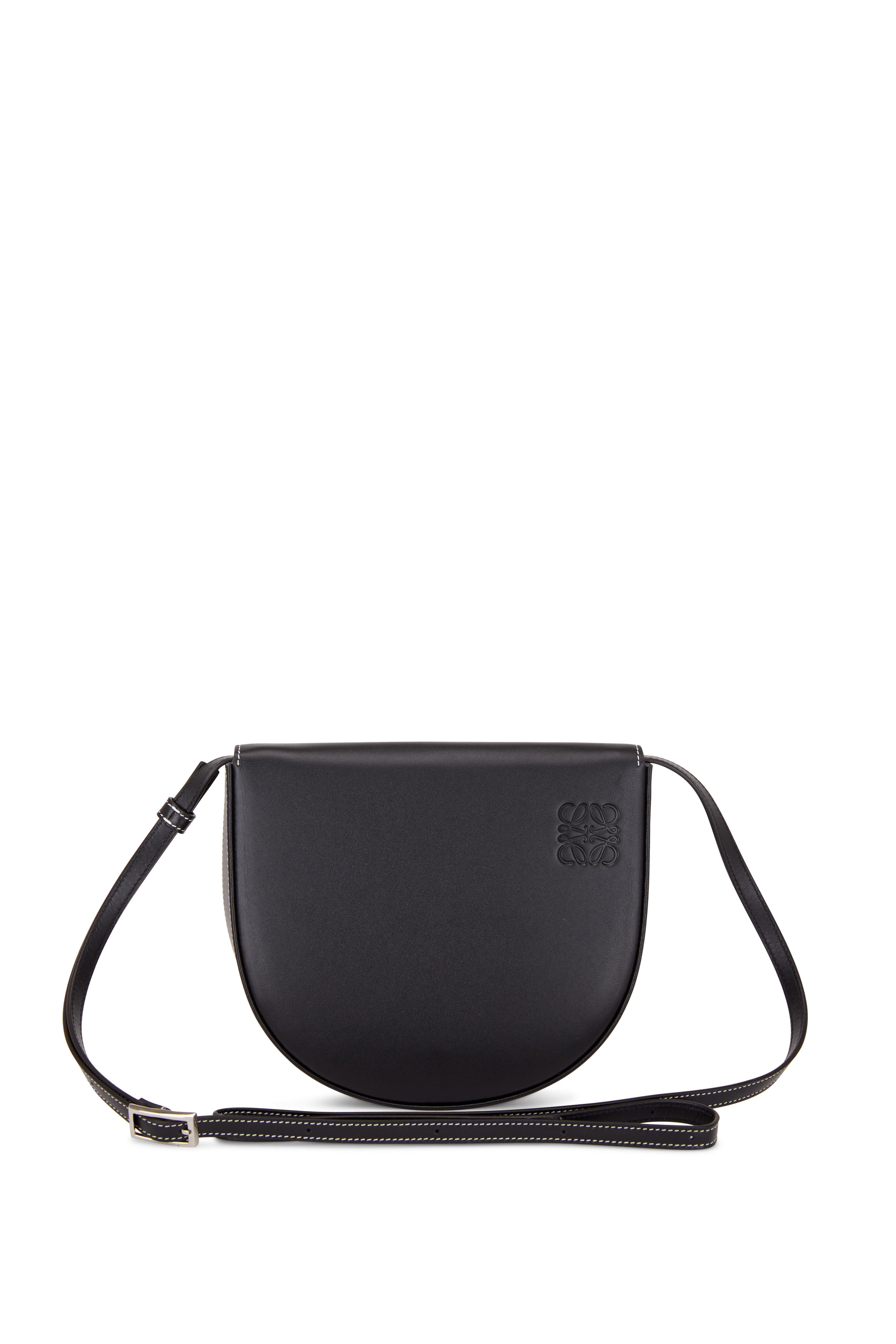 black leather mini crossbody bag