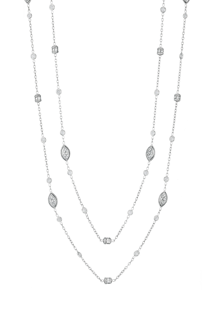 18K White Diamond Rondell Chain