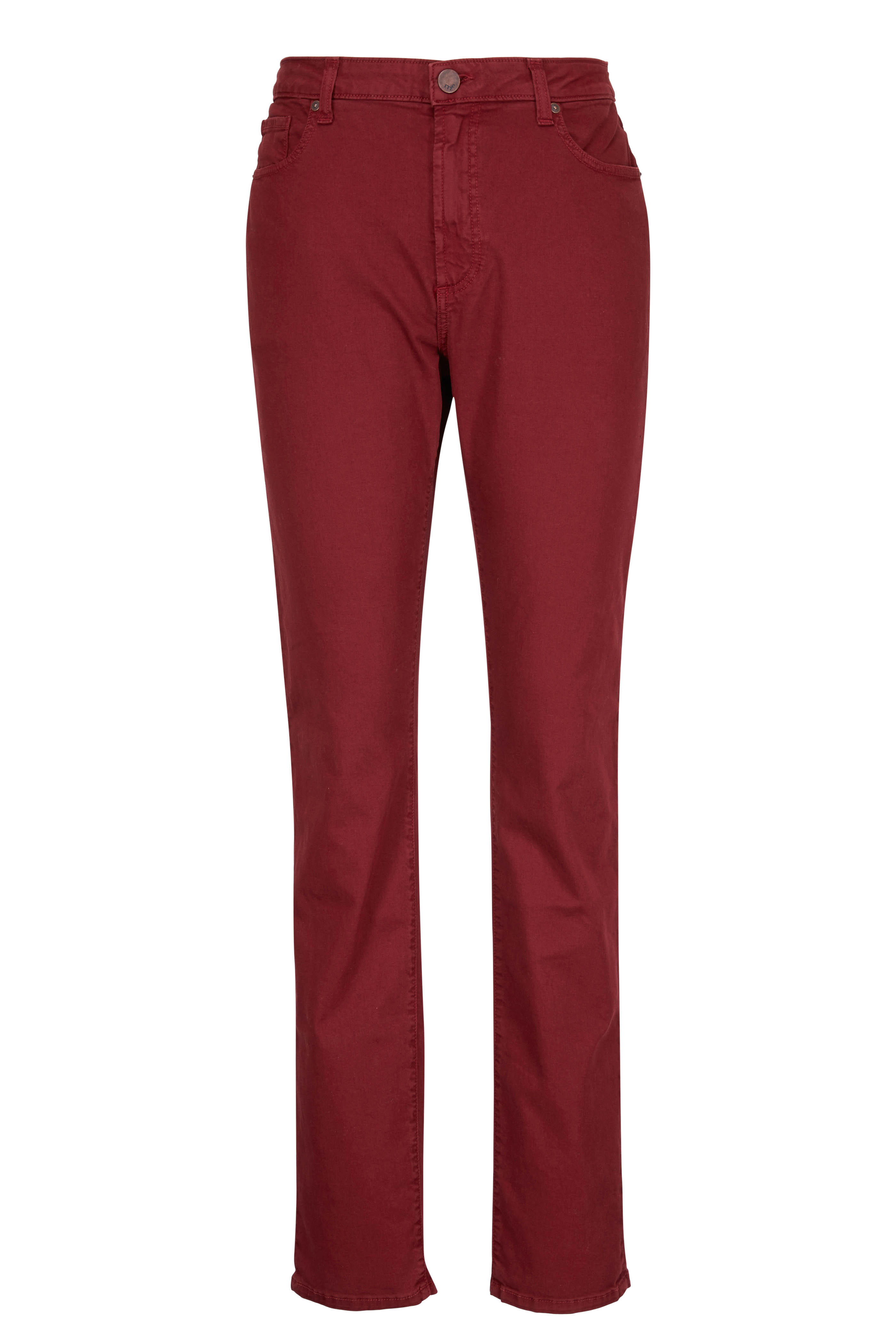 burgundy straight leg jeans