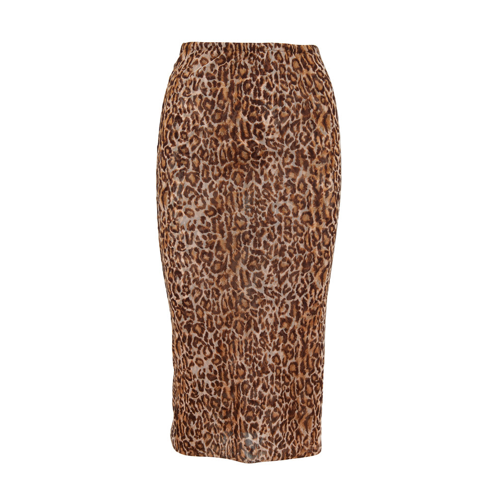 Peter Cohen - Copper Leopard Print Tulle Tube Skirt | Mitchell Stores
