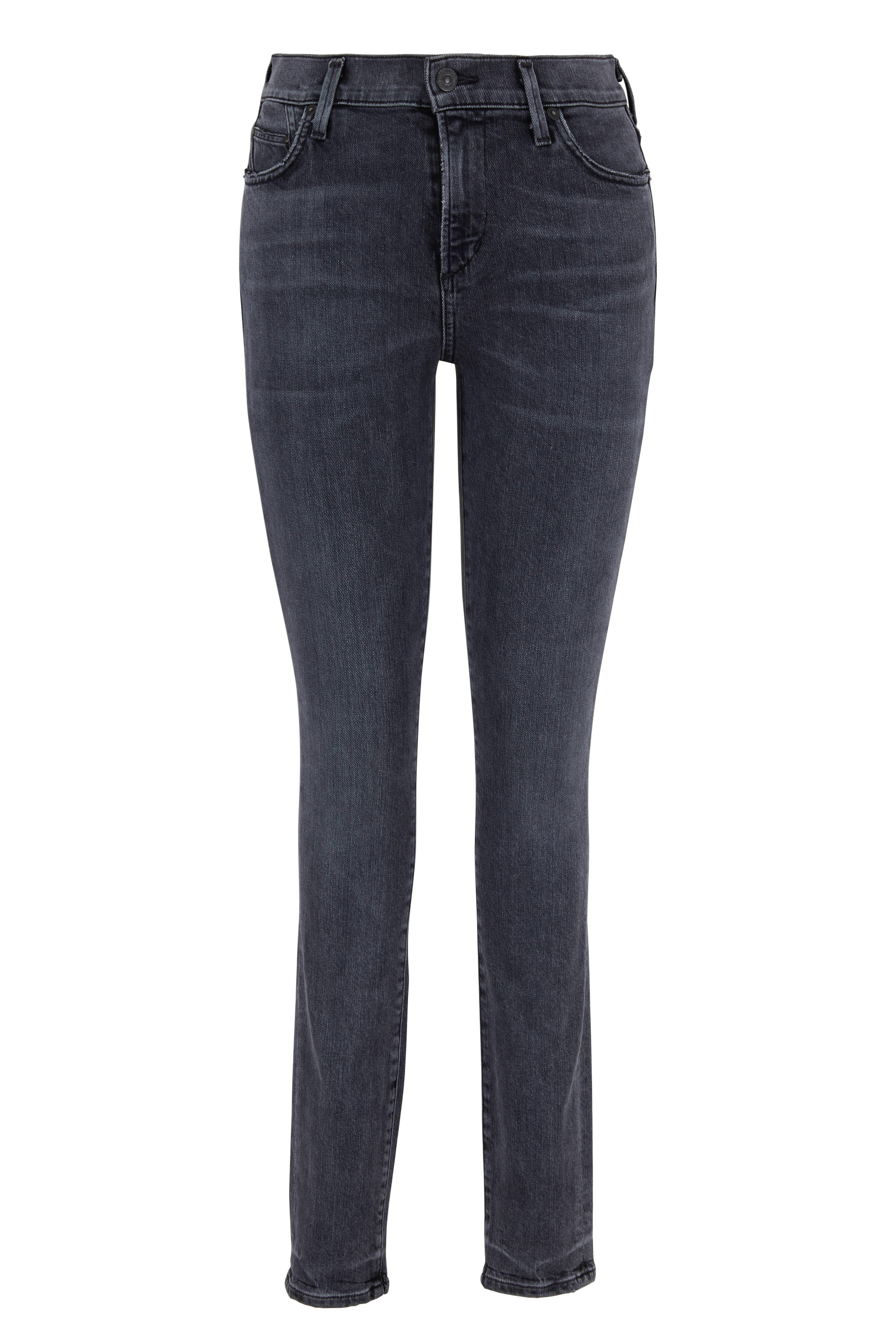 grey mid rise skinny jeans