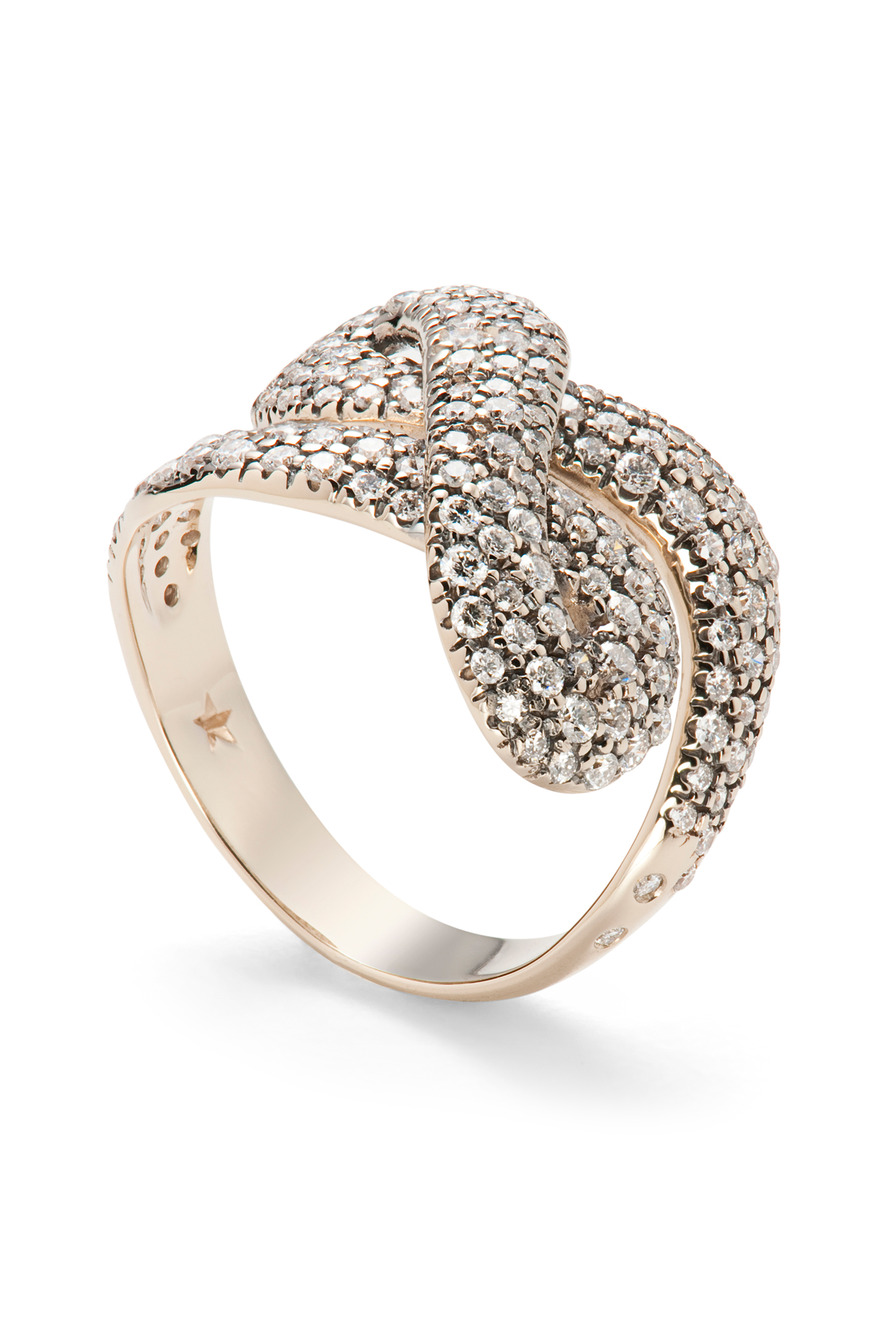 Noble Gold Diamond Celtic Dunes Ring