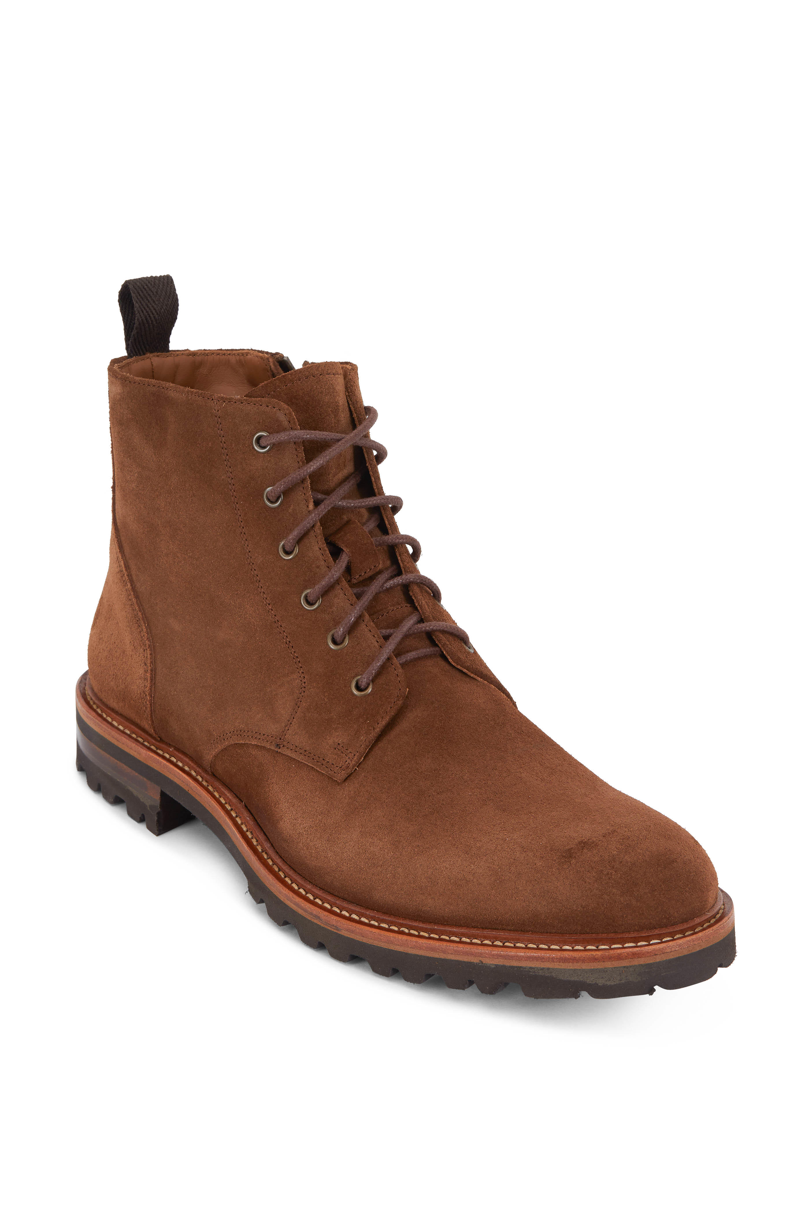 chestnut suede boots