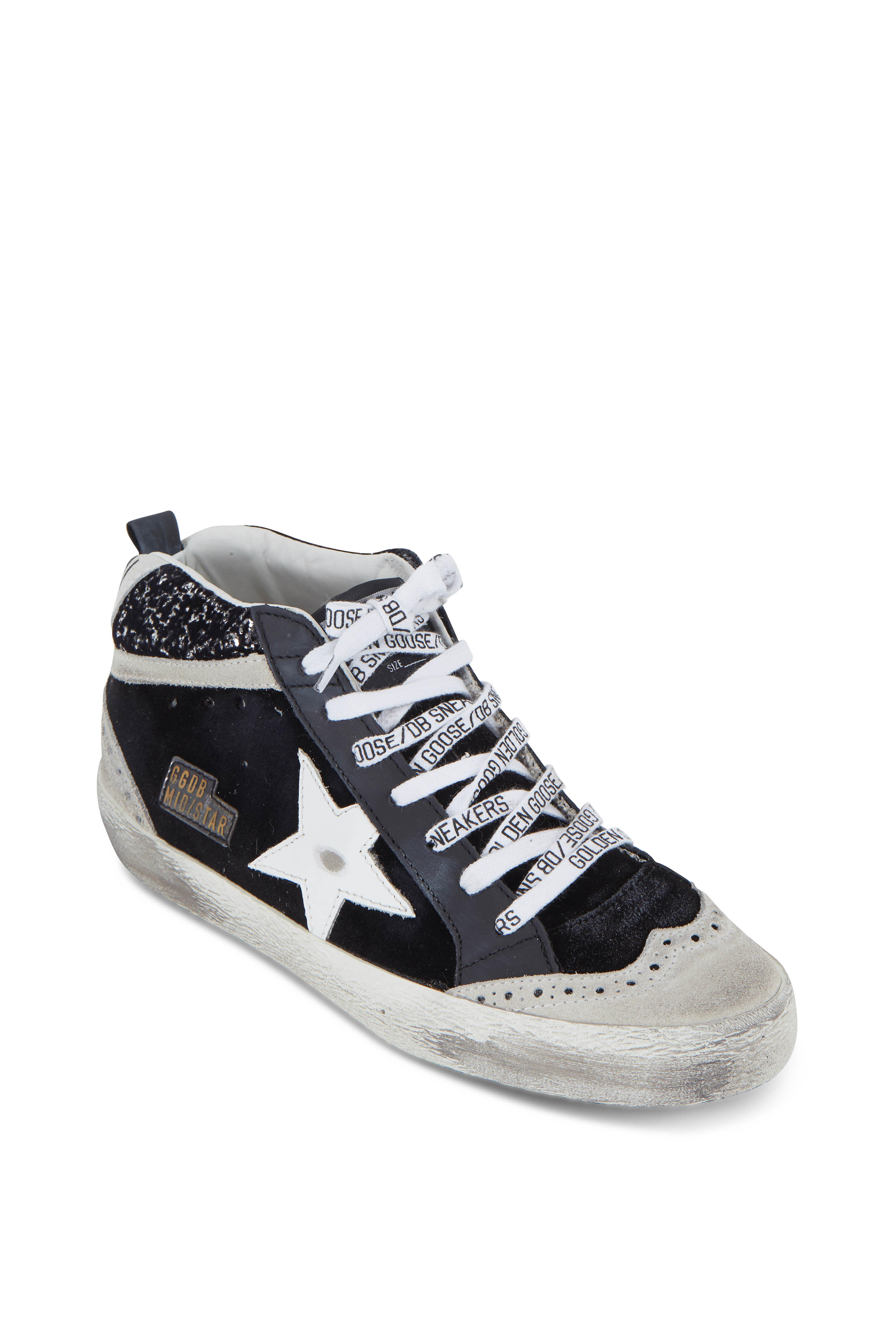 Golden Goose - Mid-Star Black Velvet 