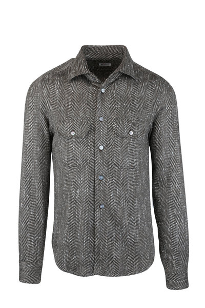 herringbone overshirt