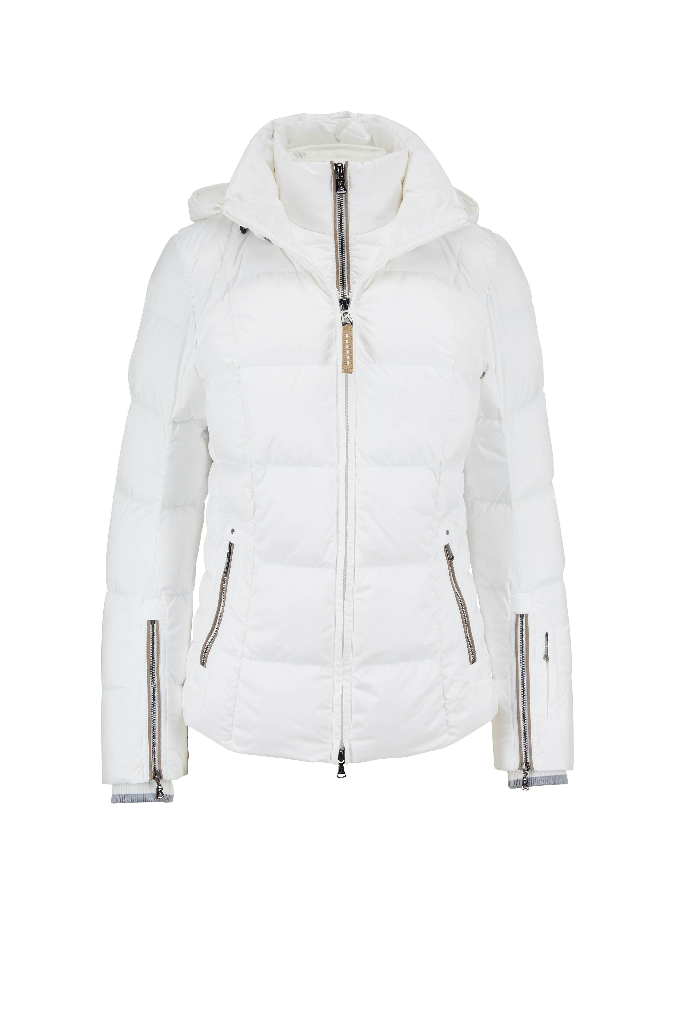 white short puffer jacket