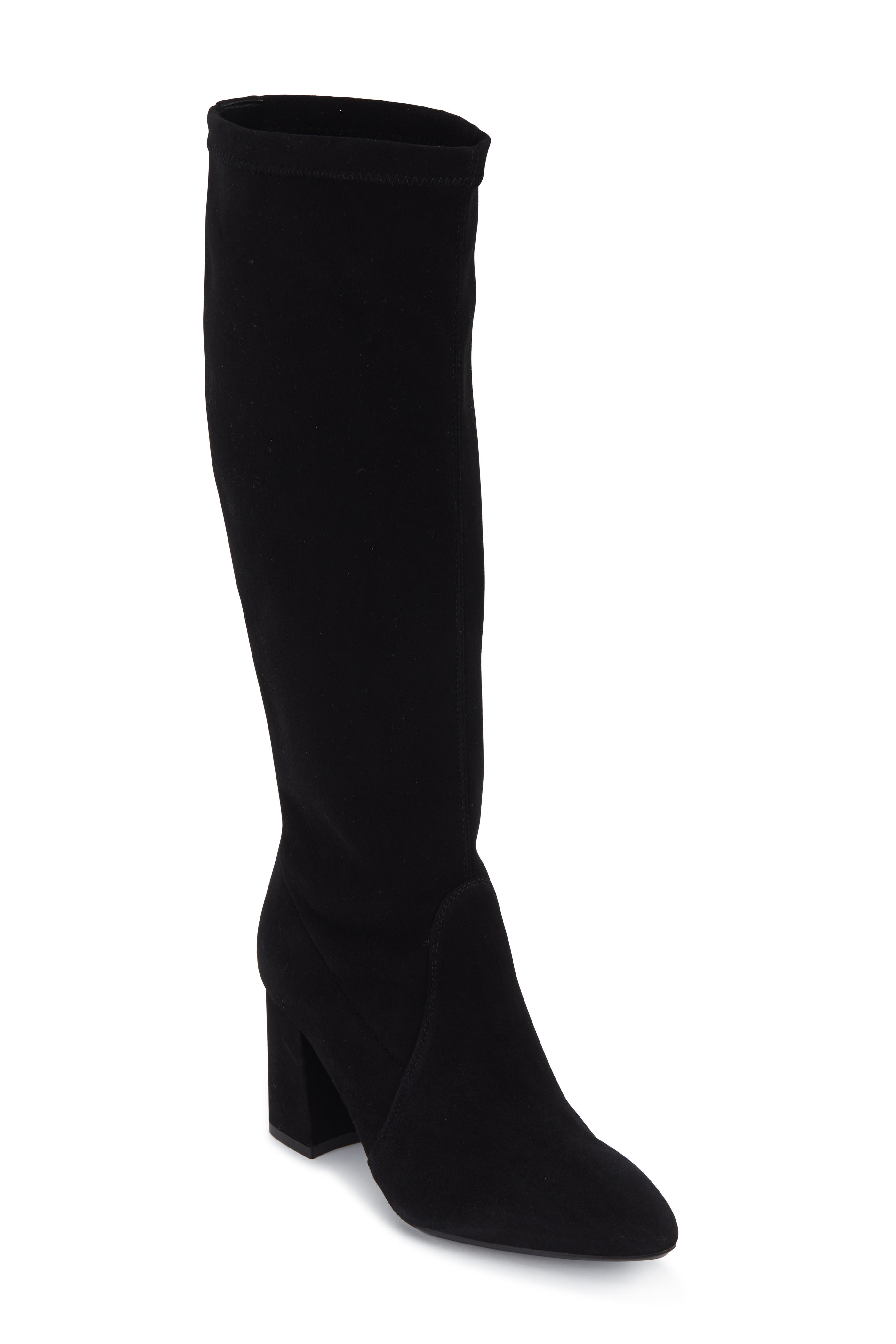 Phillina Black Stretch Suede Tall Boot 