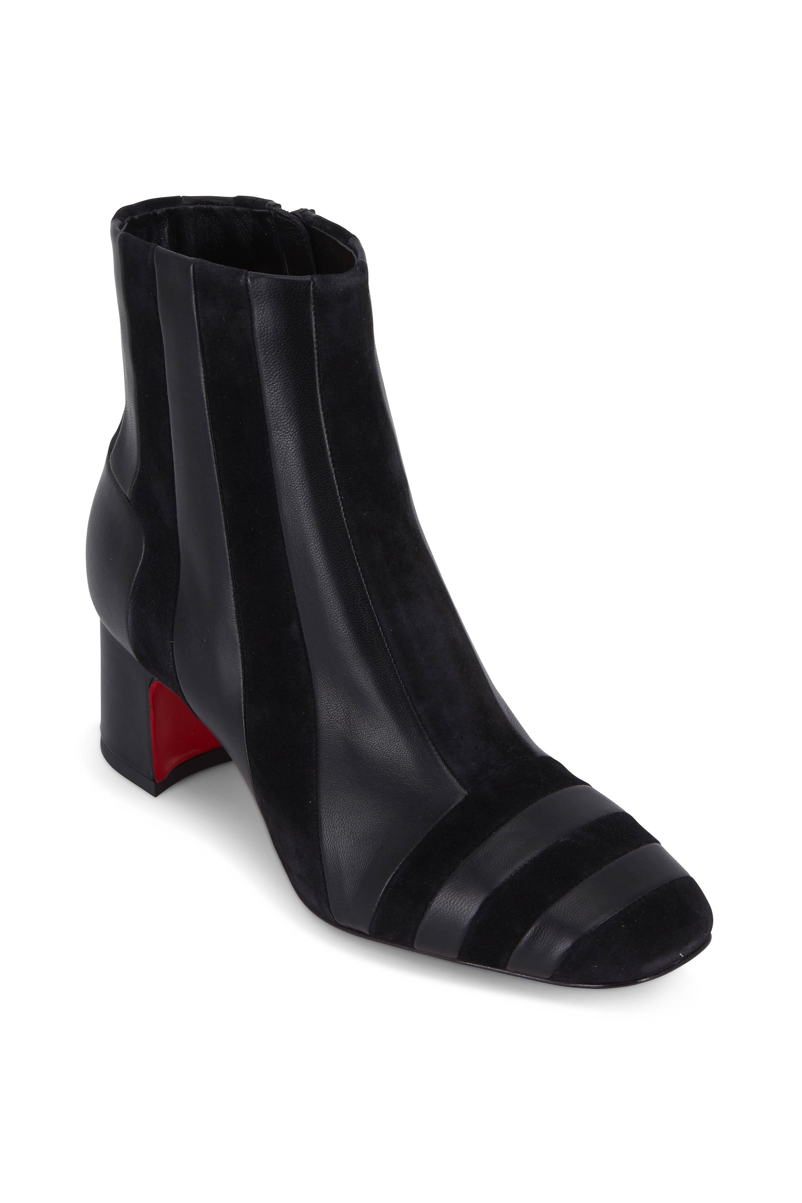 christian louboutin black suede boots