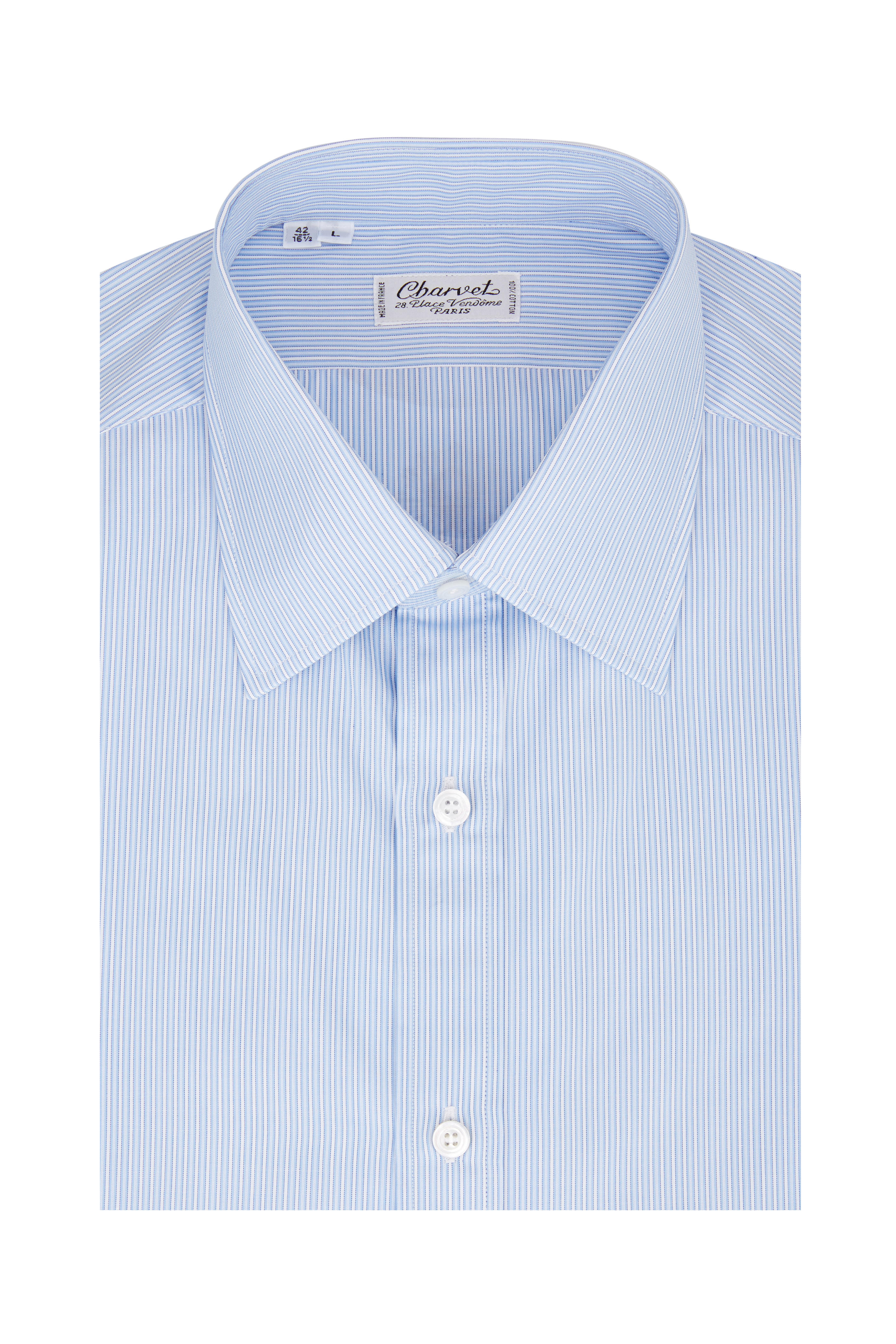 light blue striped dress