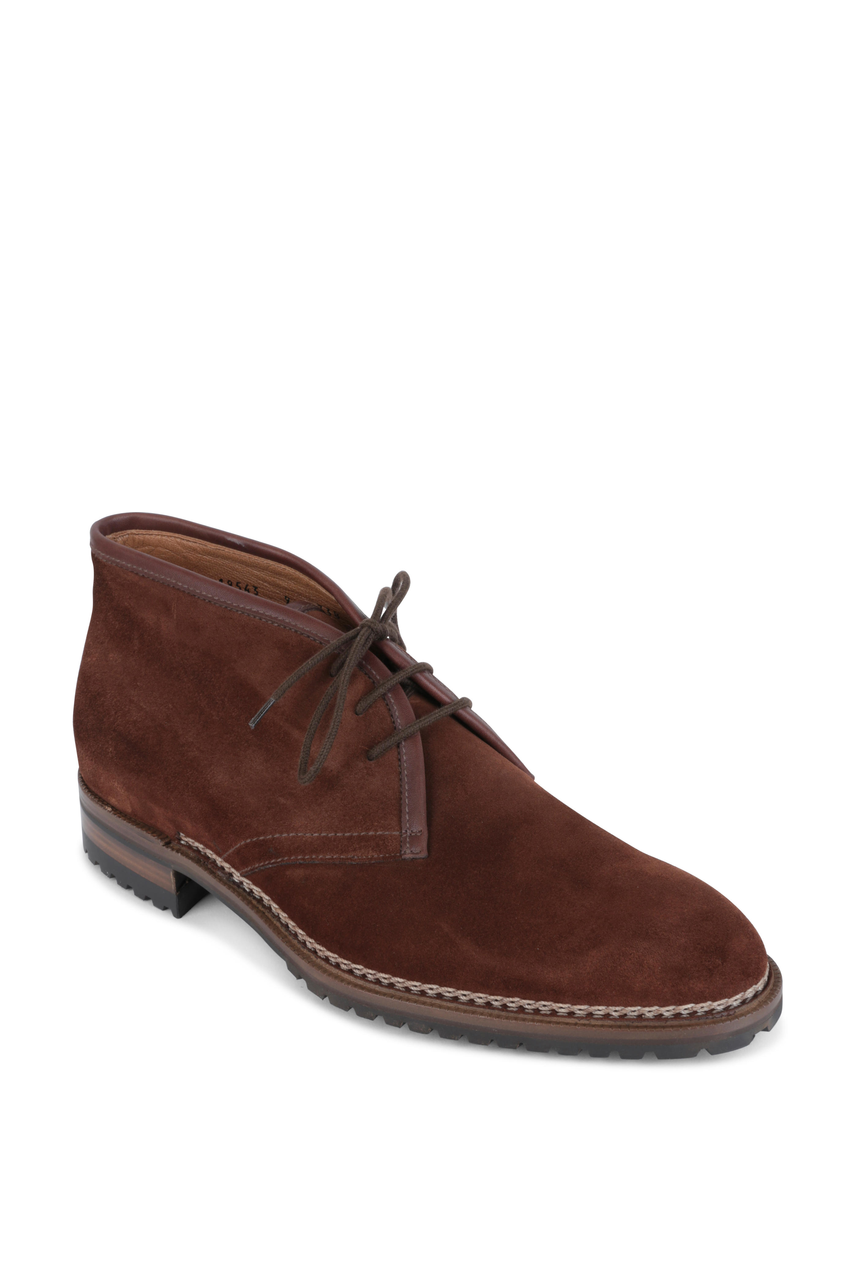 dark brown suede chukka