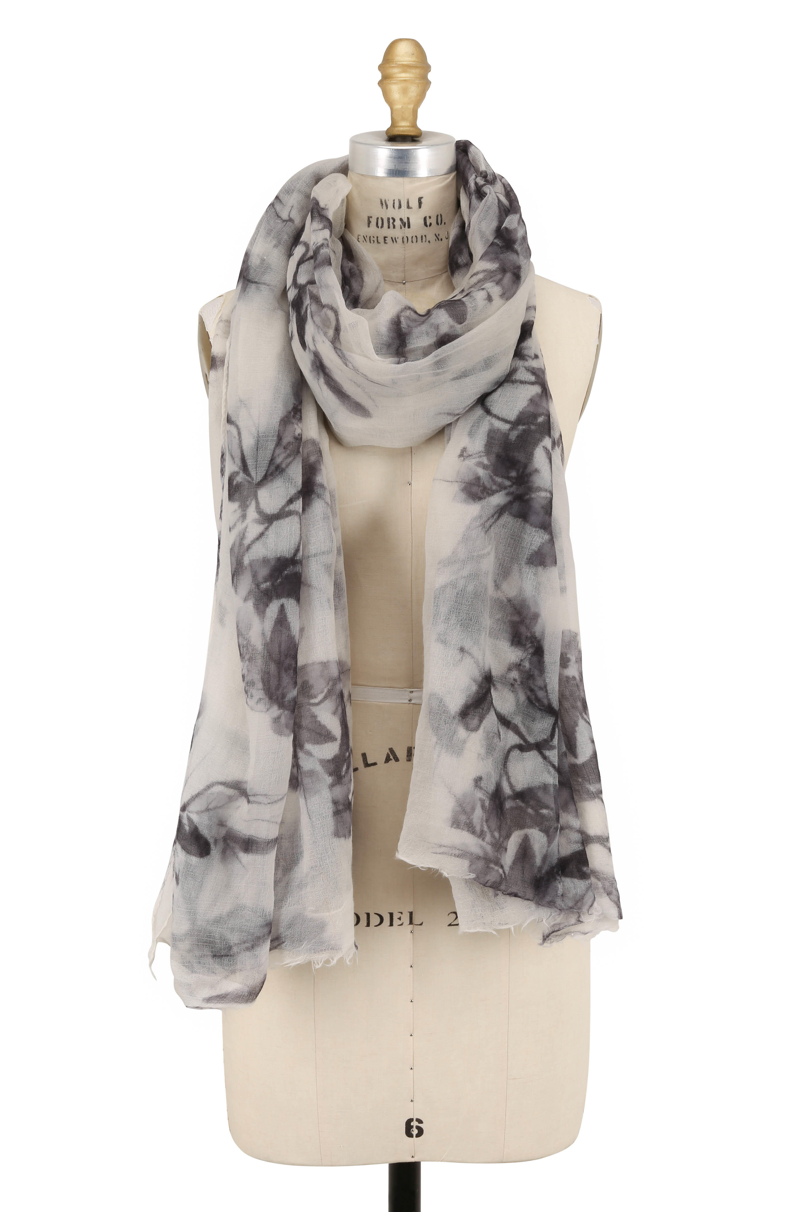 floral cashmere scarf