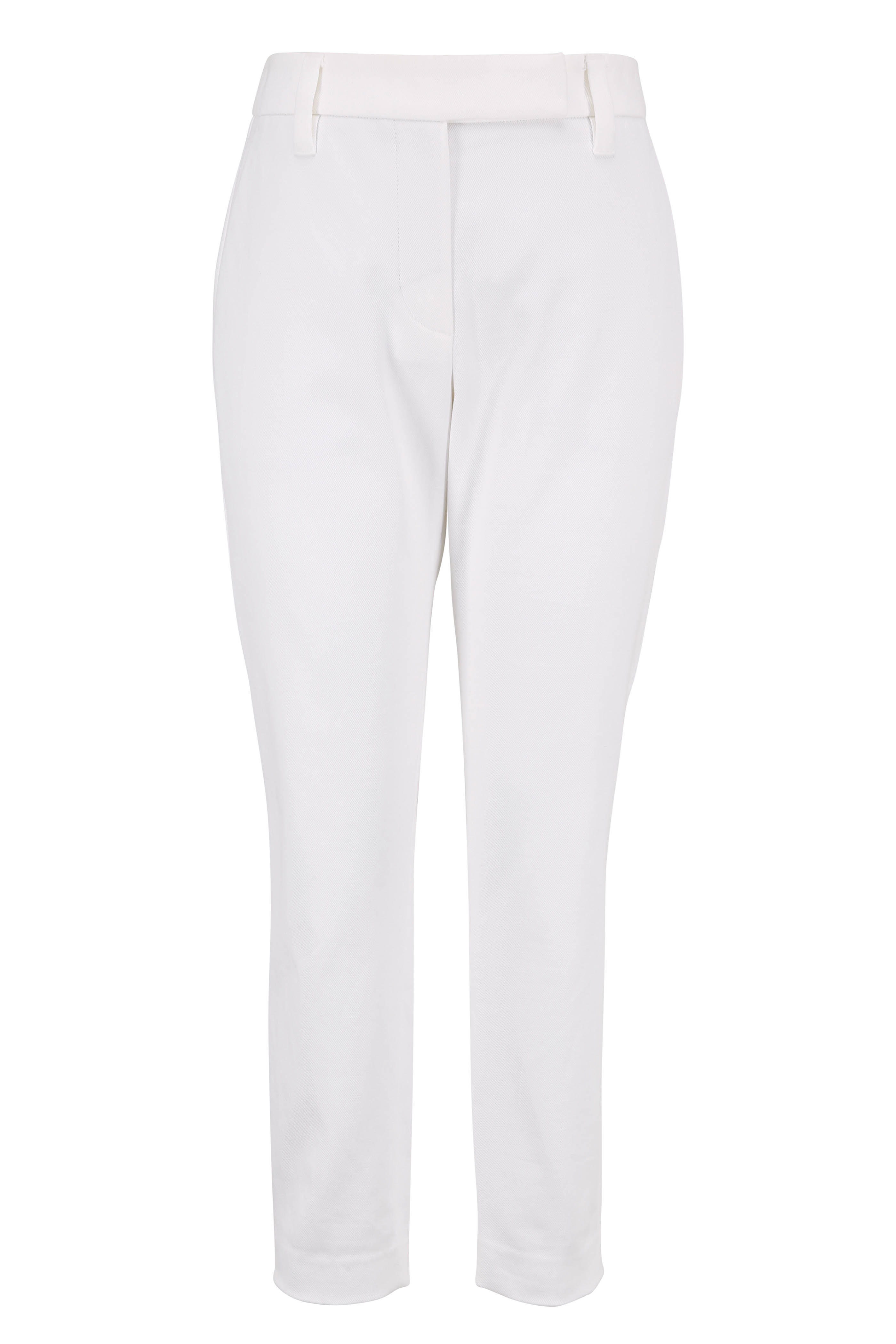 black cotton skinny trousers