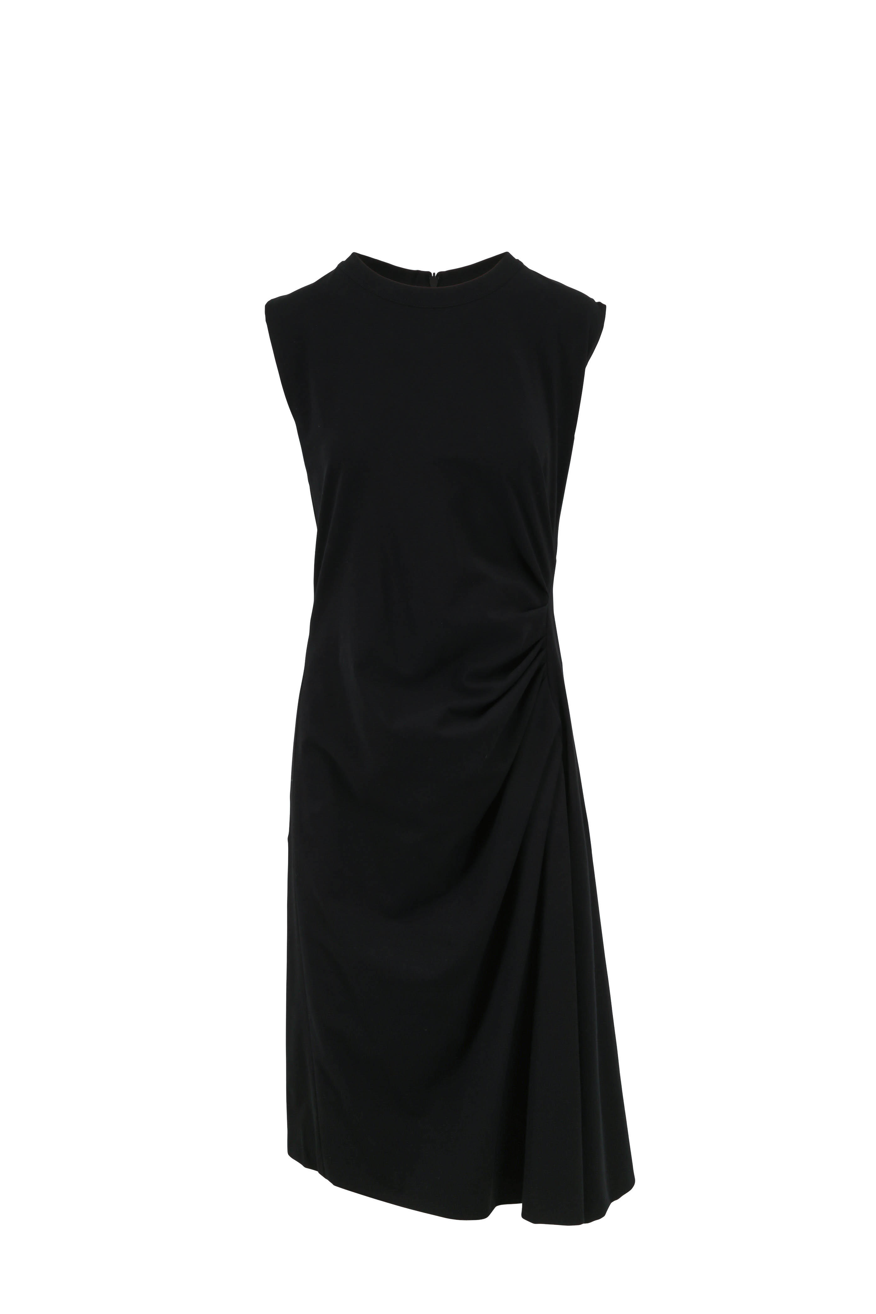 black cotton sleeveless dress