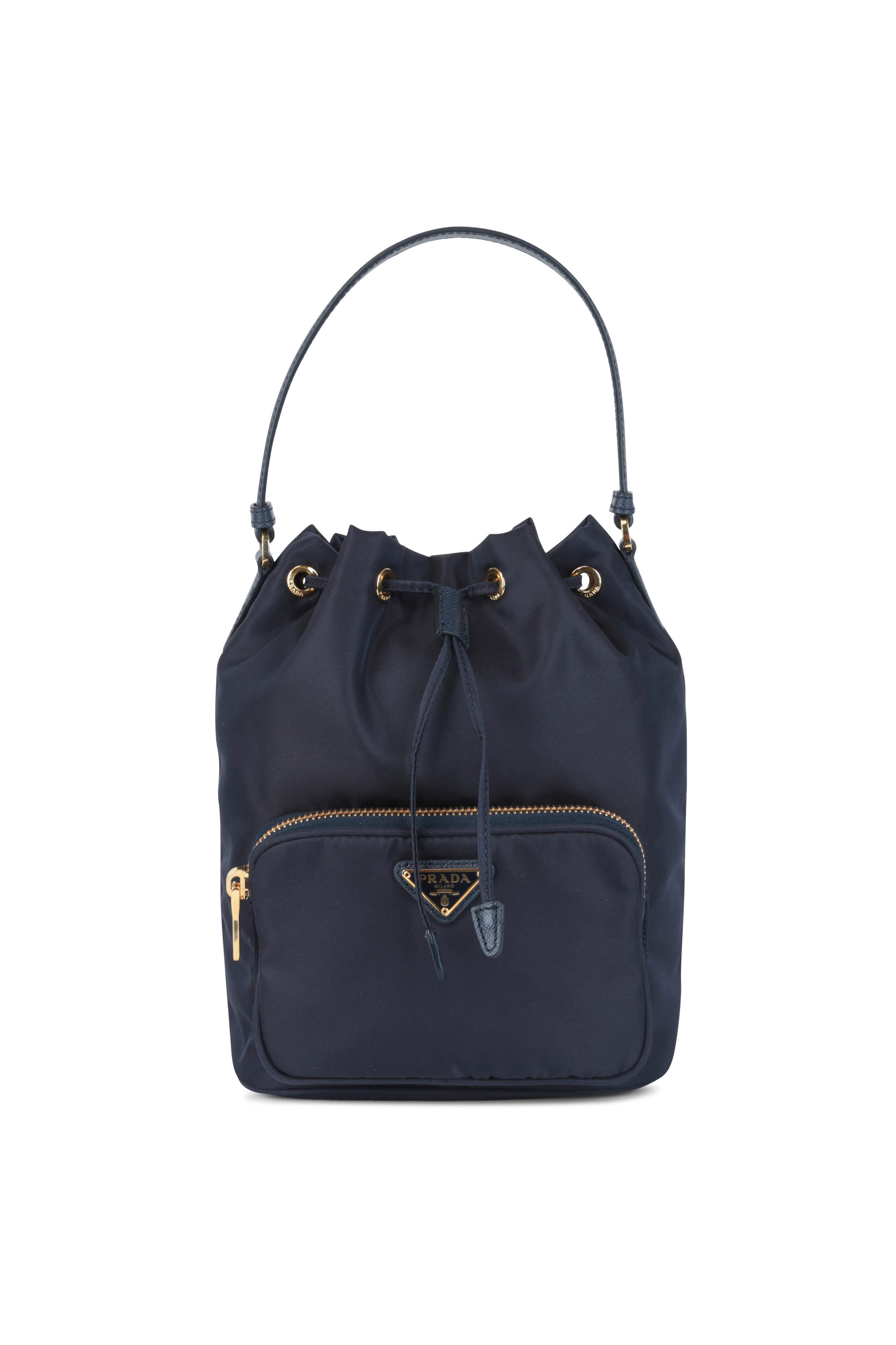 prada drawstring bucket bag