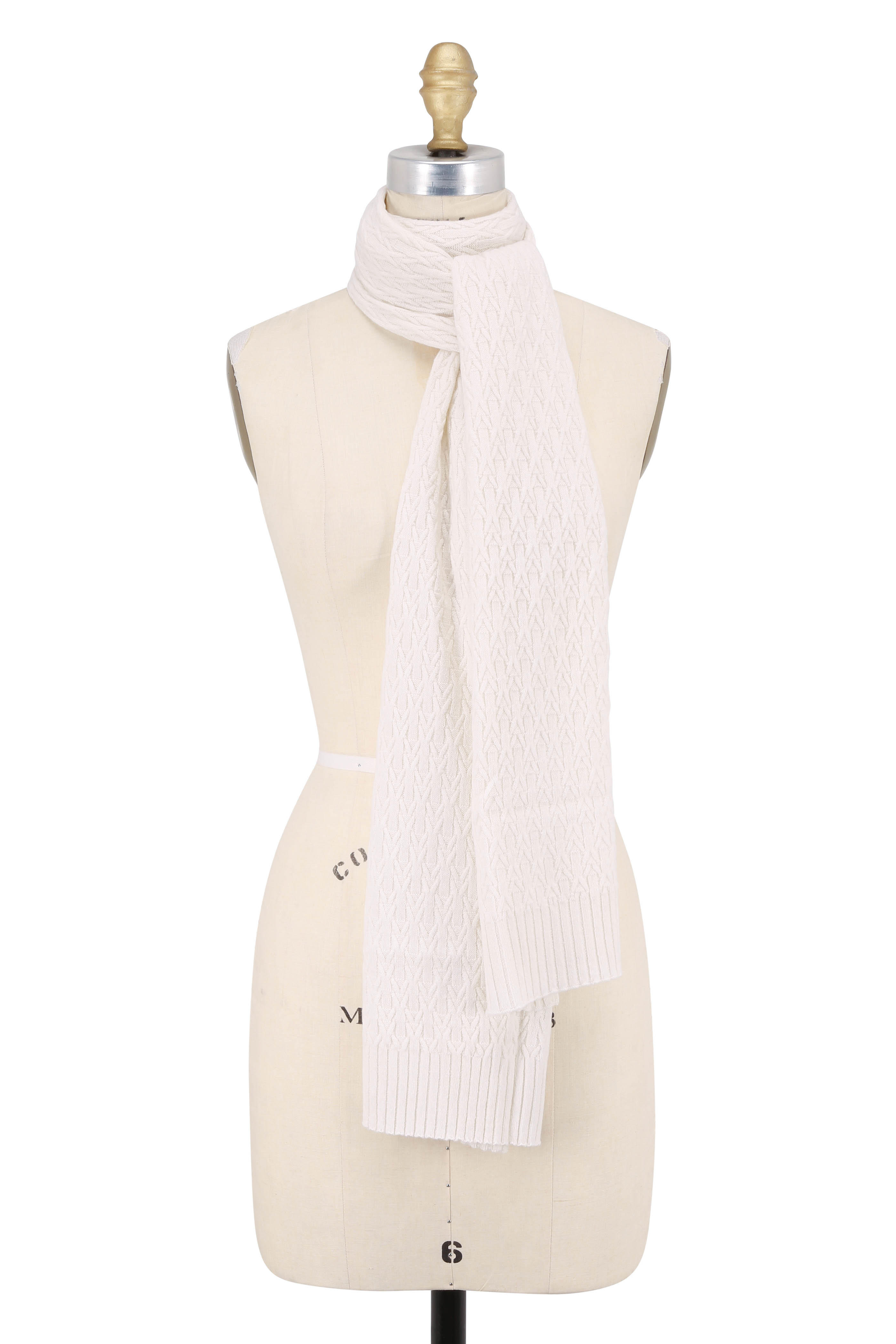 ivory cashmere scarf