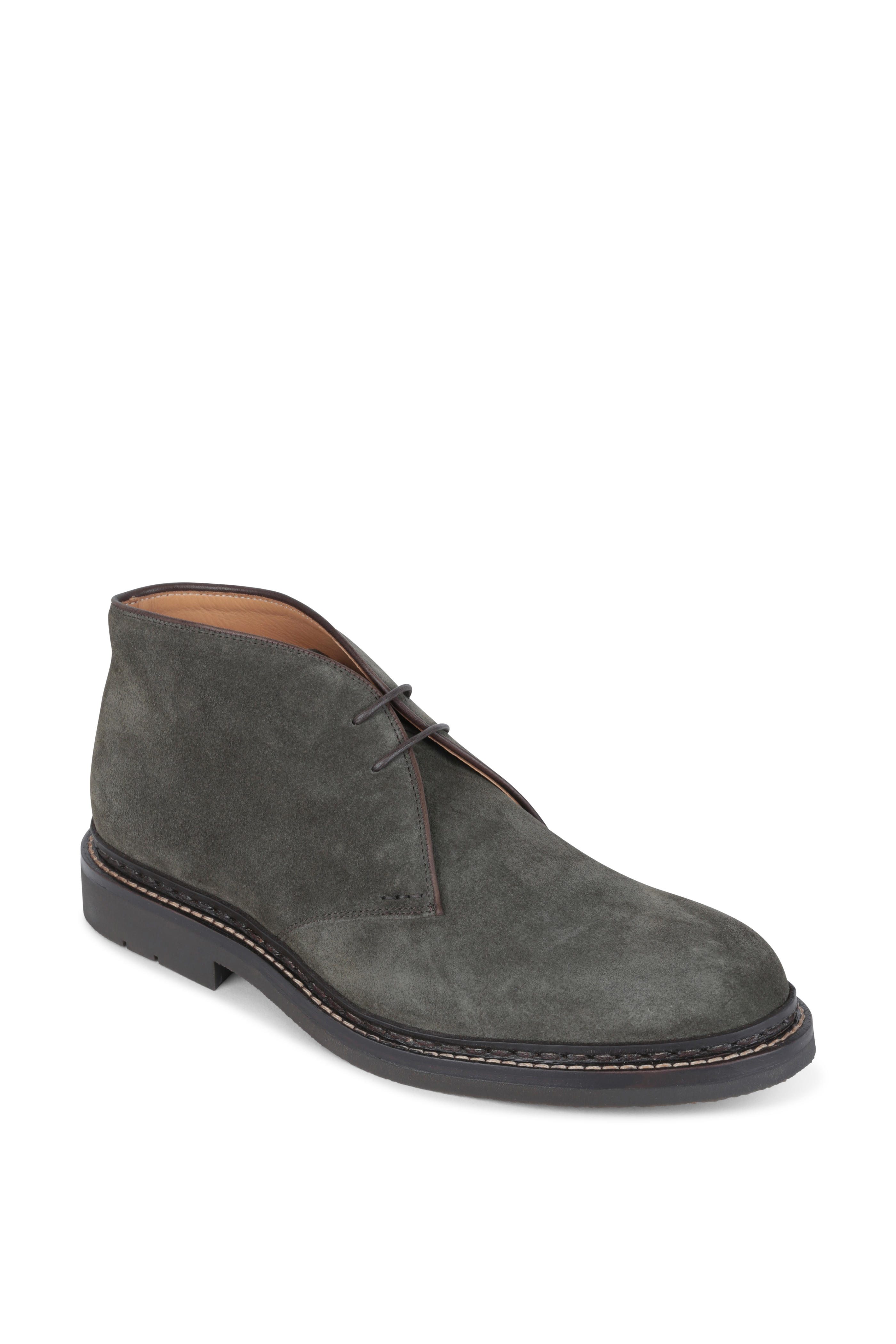 Heschung Genet Olive Green Suede Desert Boot Mitchell Stores