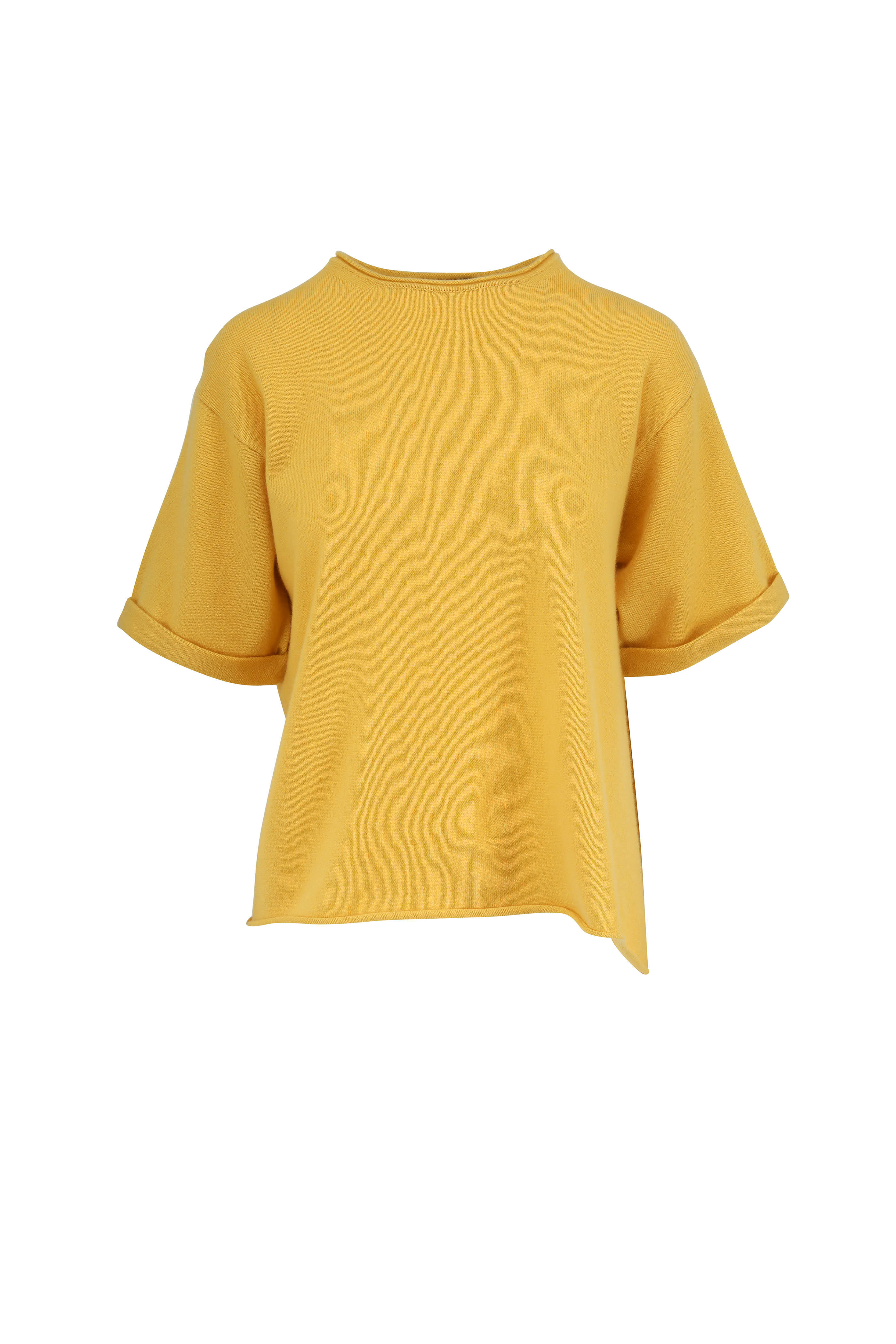 gold short sleeve sweater