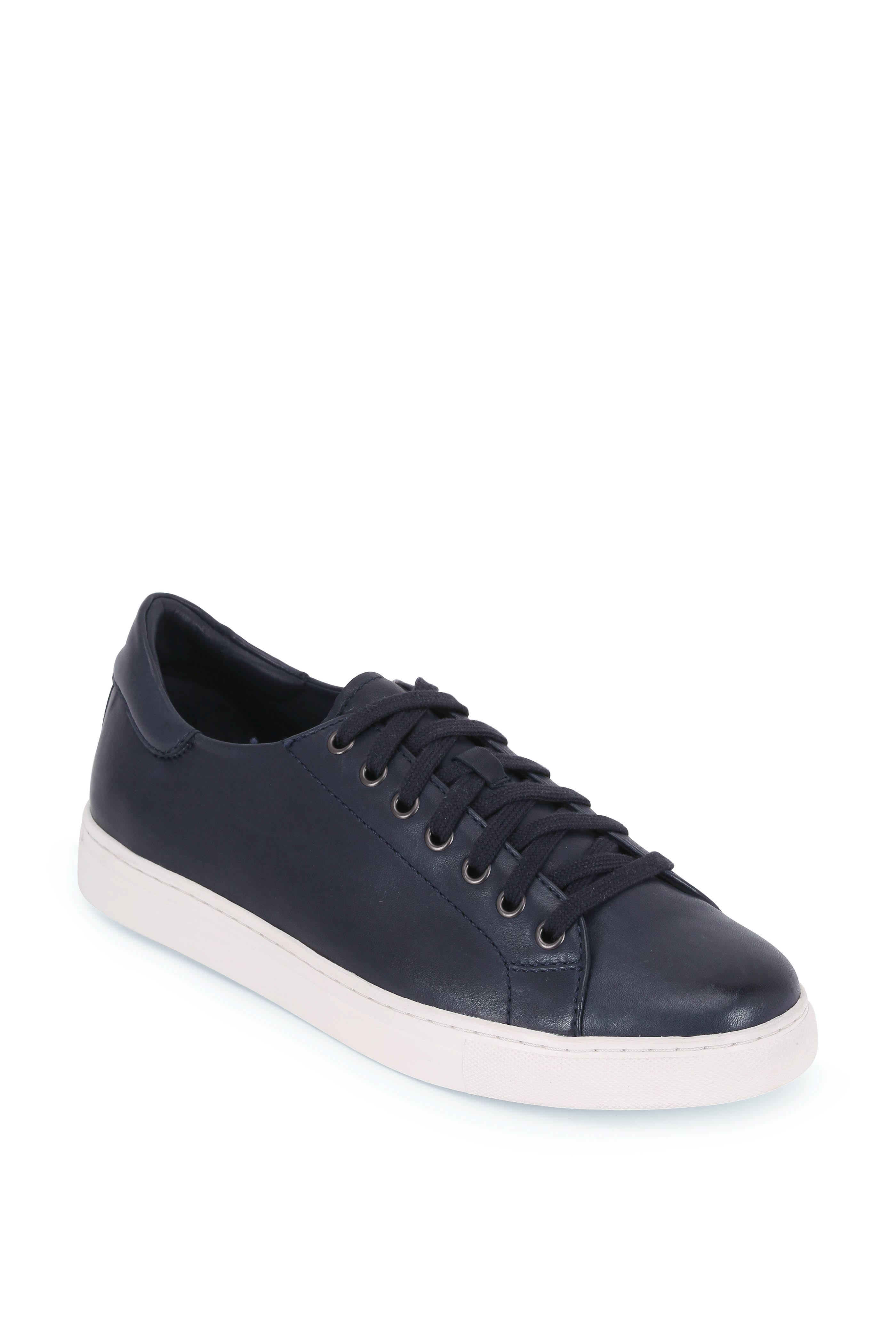 navy leather sneakers