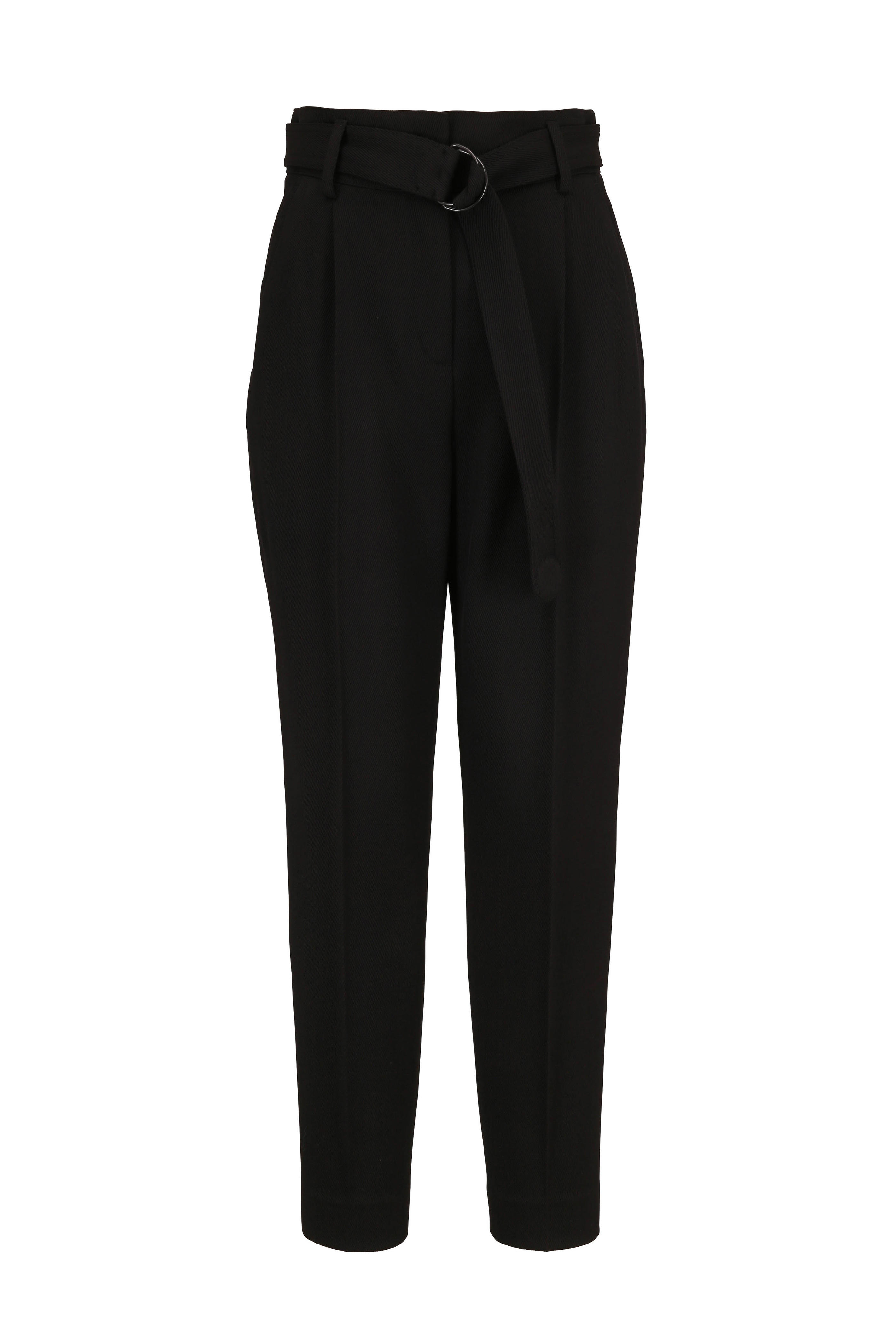 wool high waisted pants
