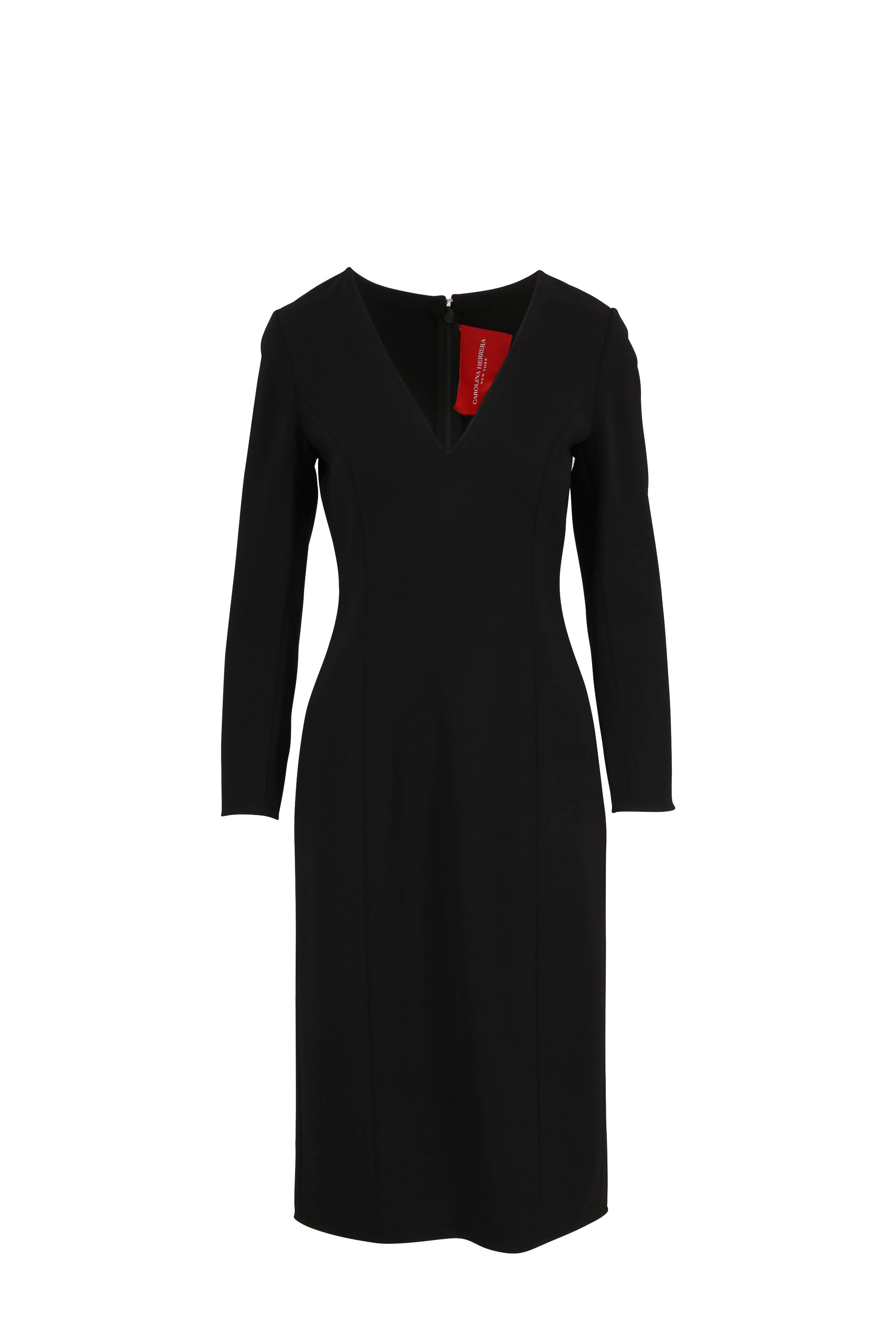 black dress quarter sleeve