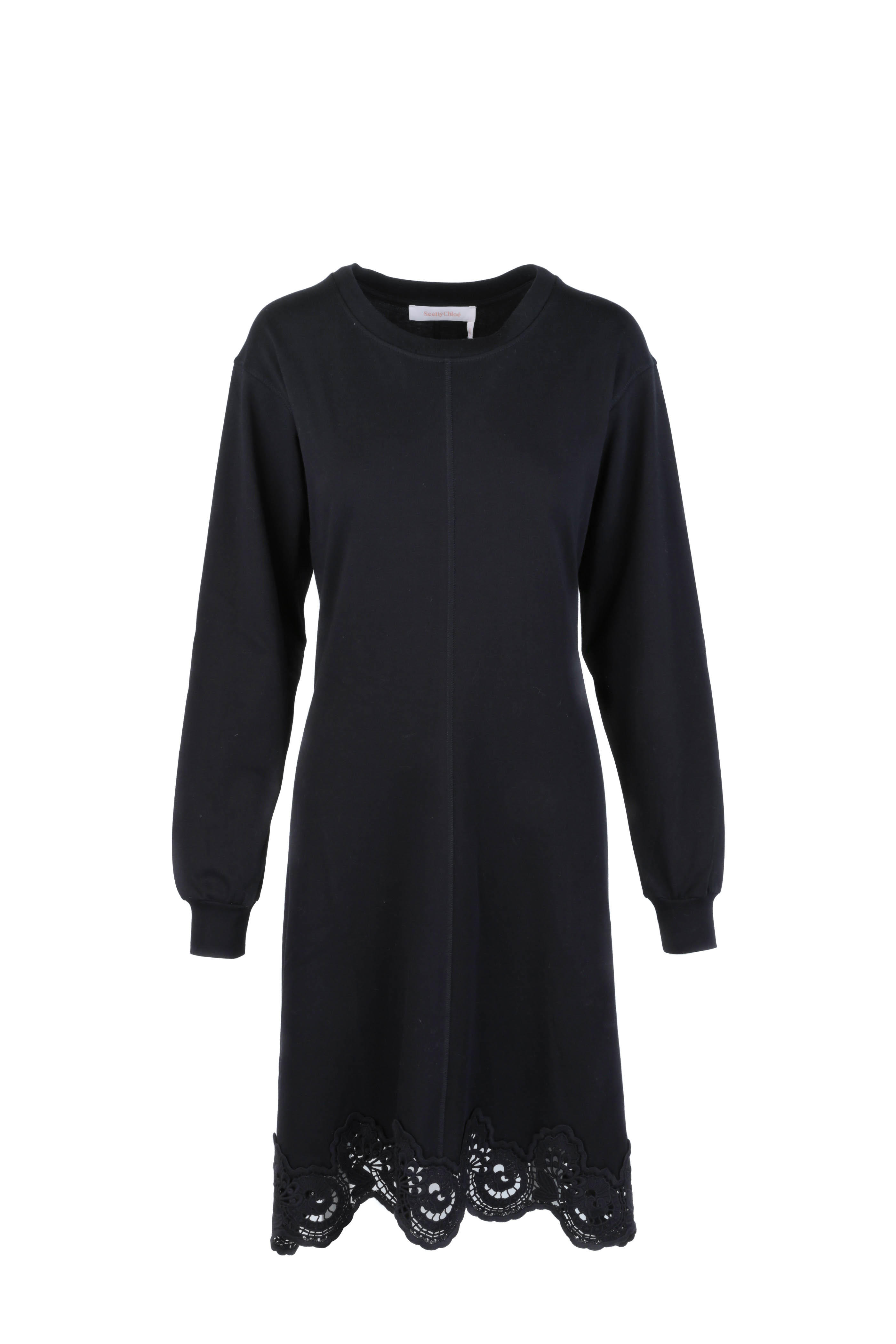 see by chloe black lace dress