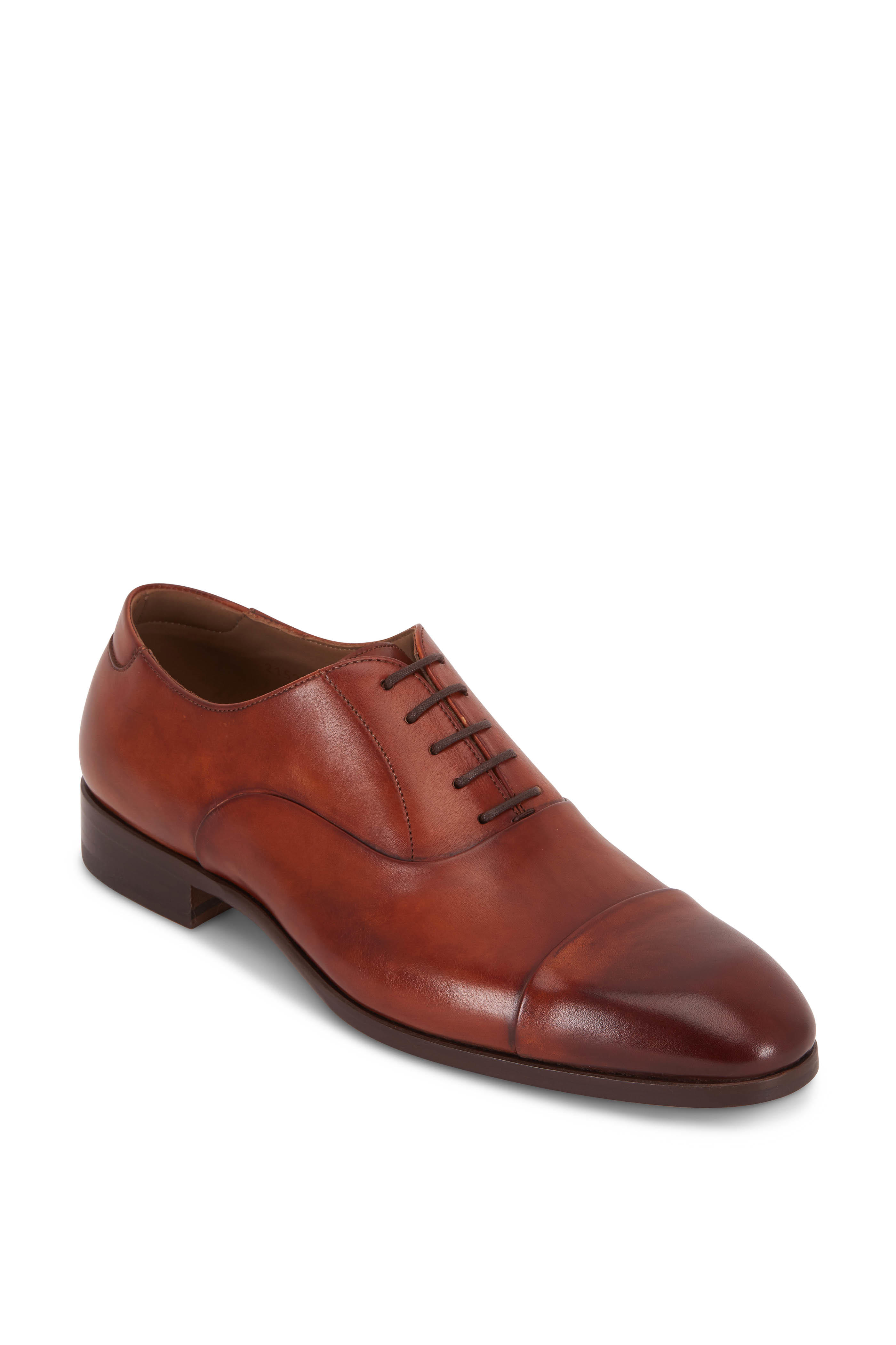 cognac cap toe oxford