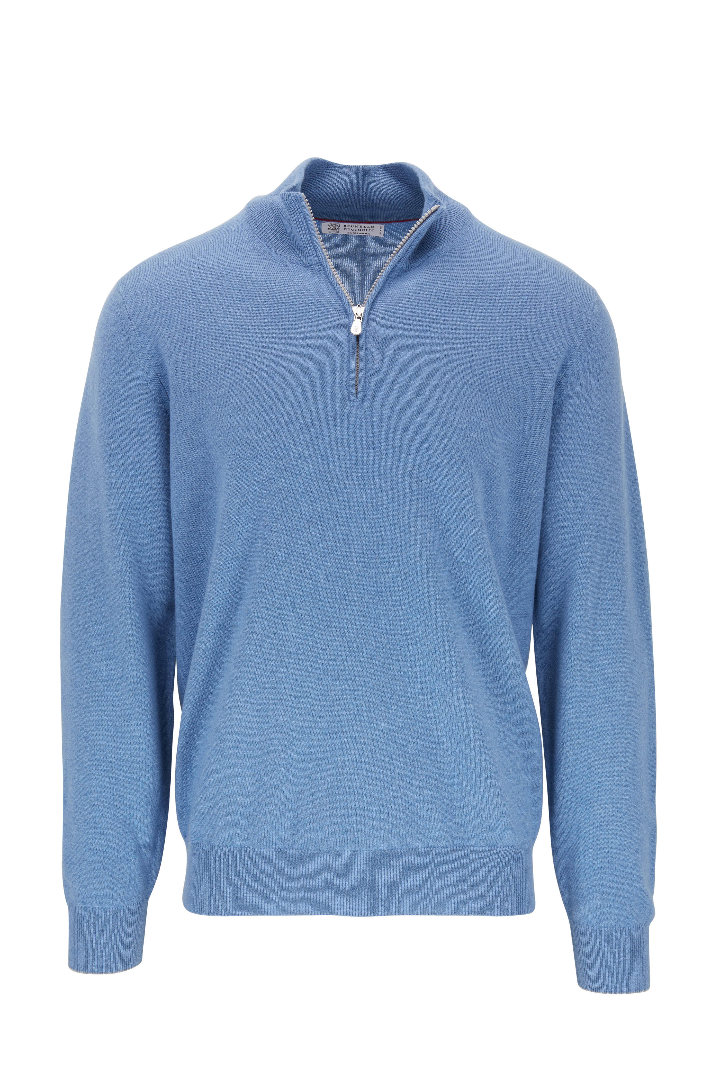 blue quarter zip pullover