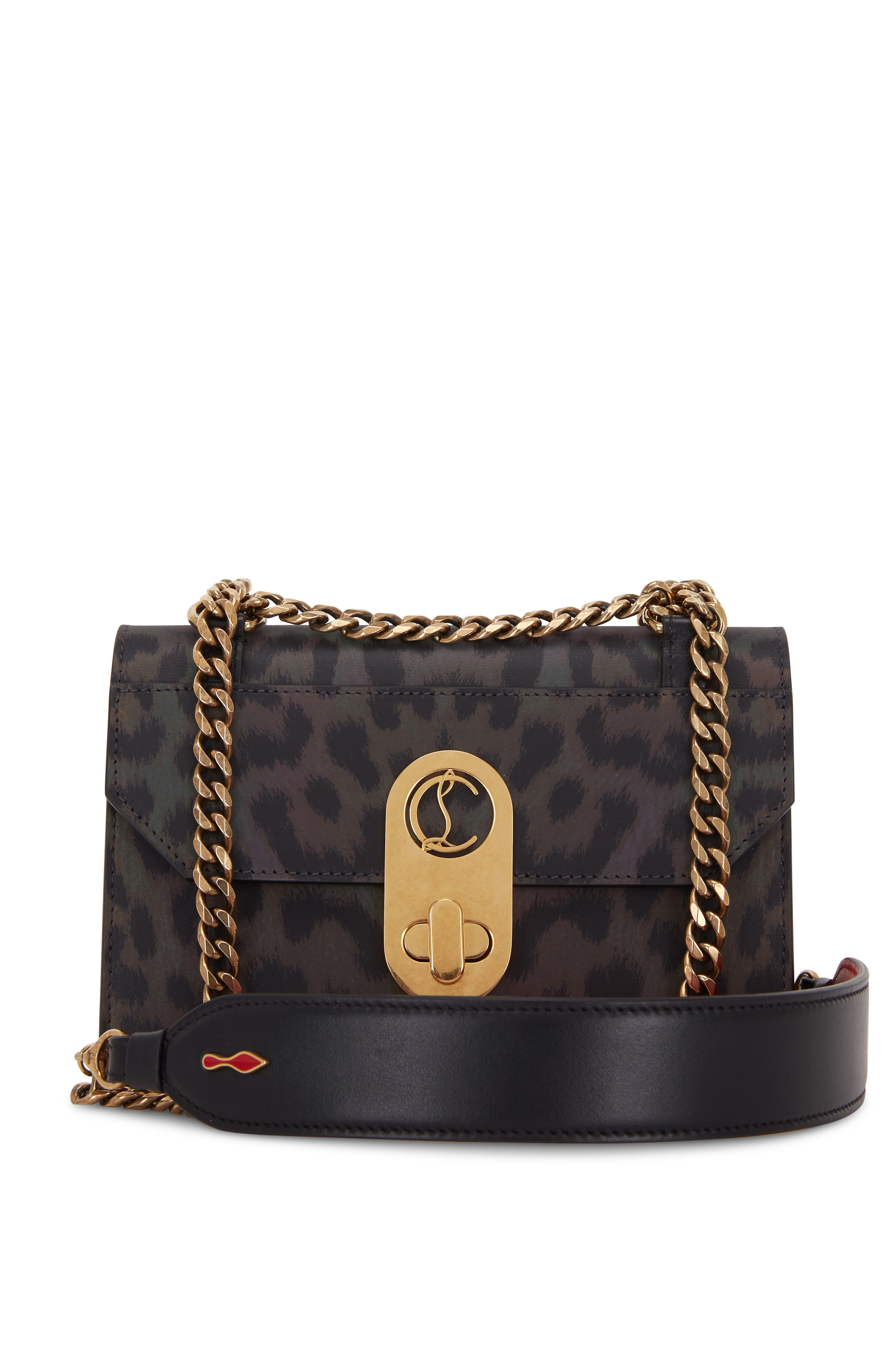 christian louboutin leopard bag