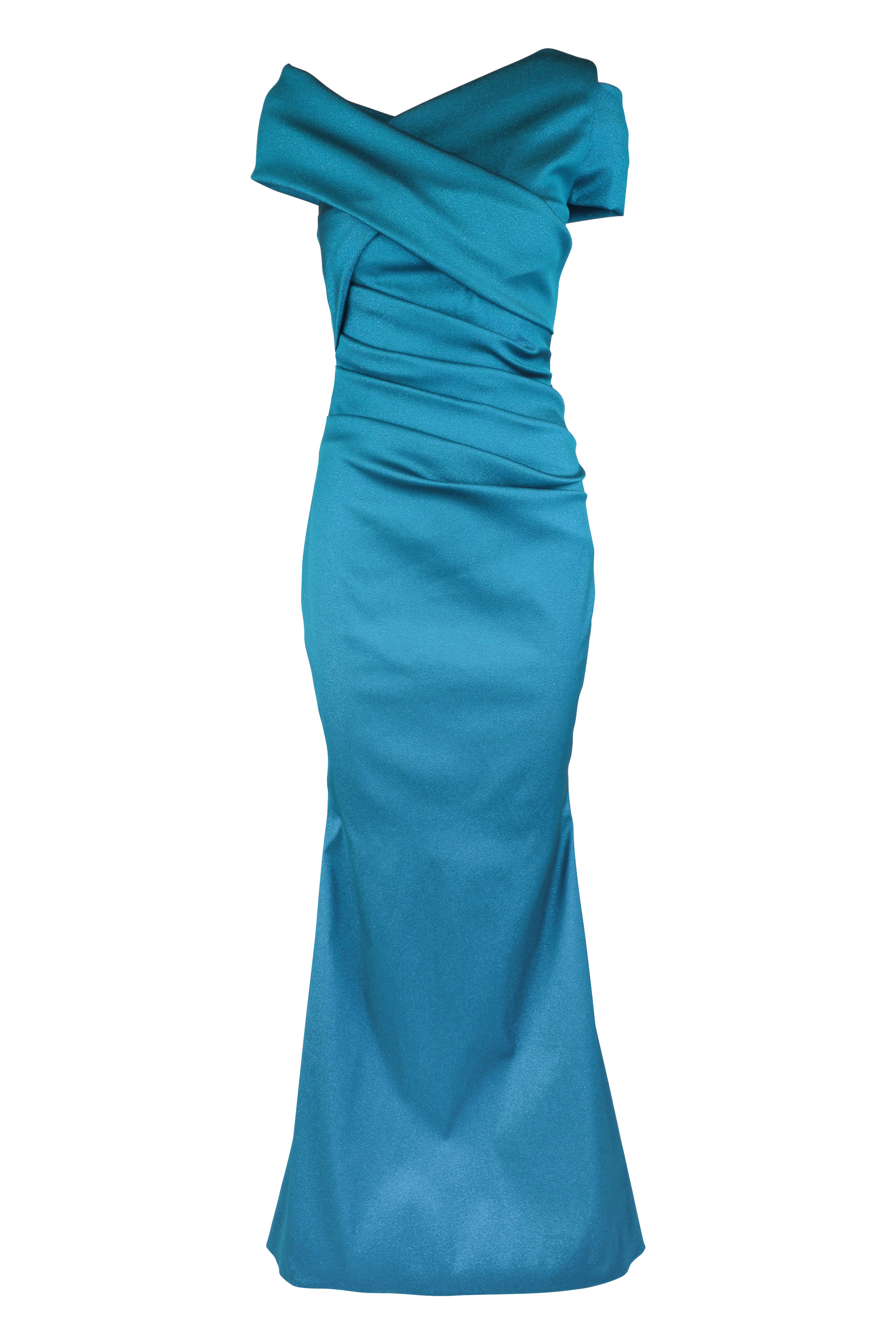 turquoise cap and gown