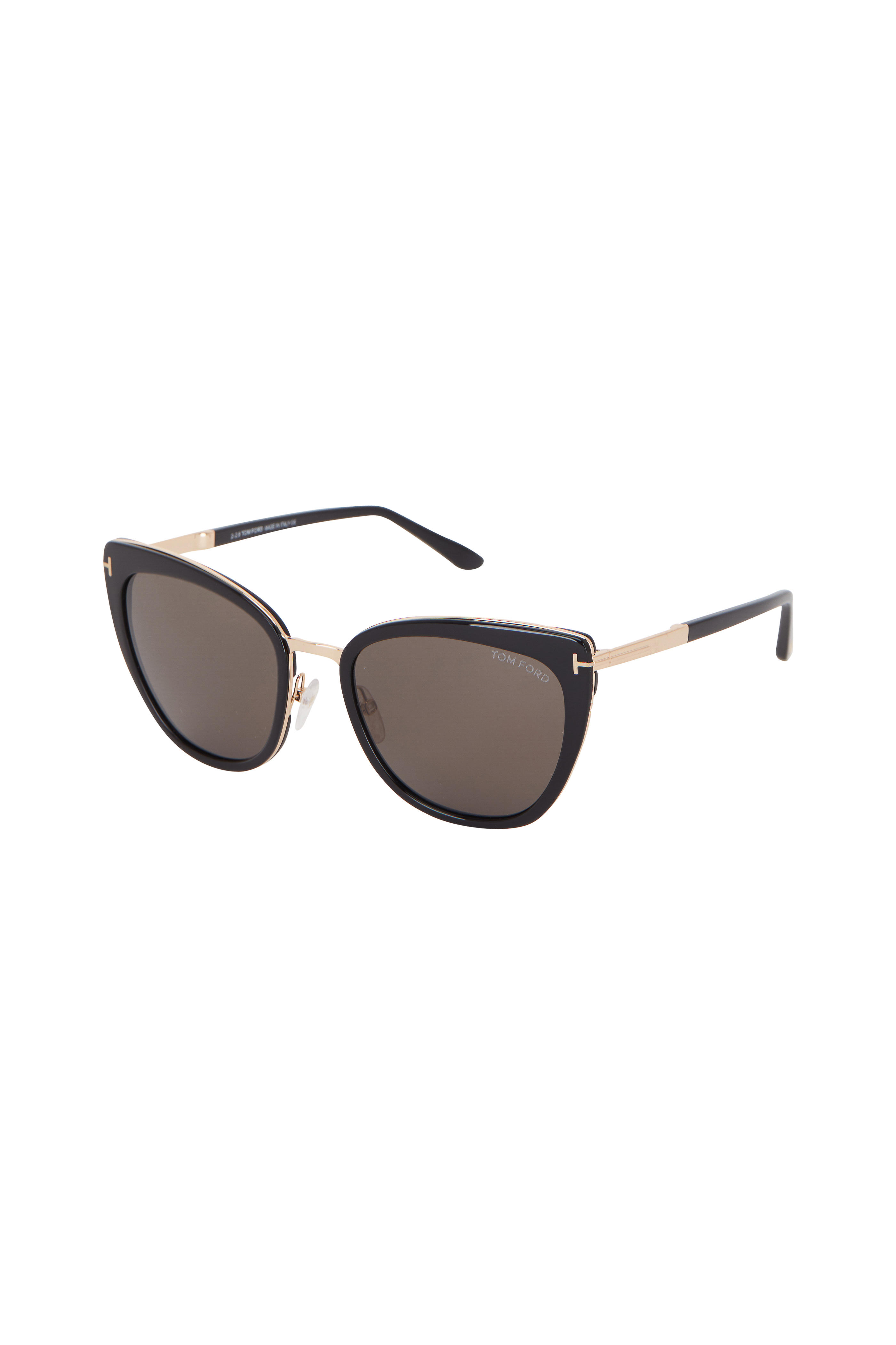 Tom Ford Eyewear Simona Shiny Black Cat Eye Sunglasses Mitchell Stores