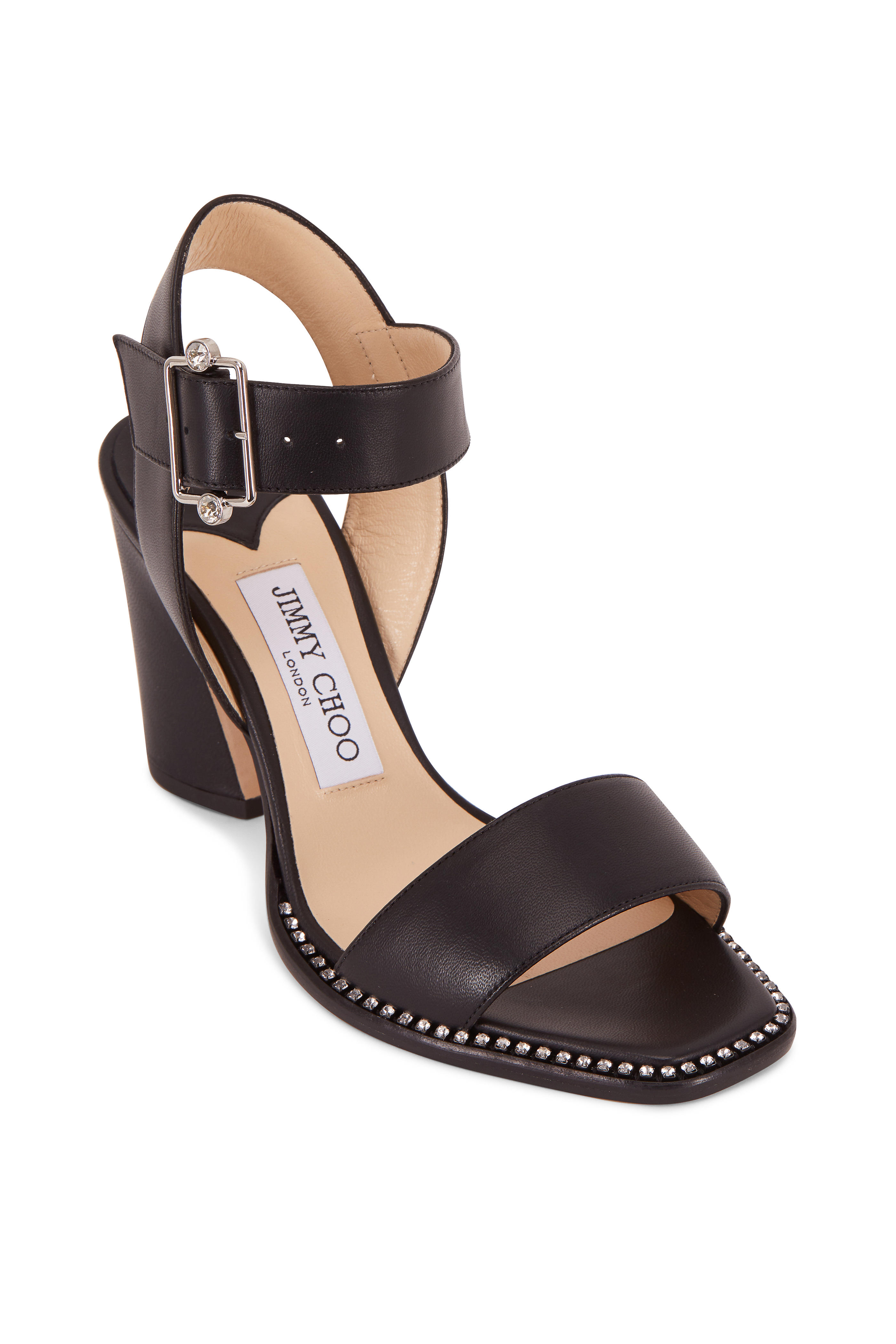 jimmy choo black sandal heels