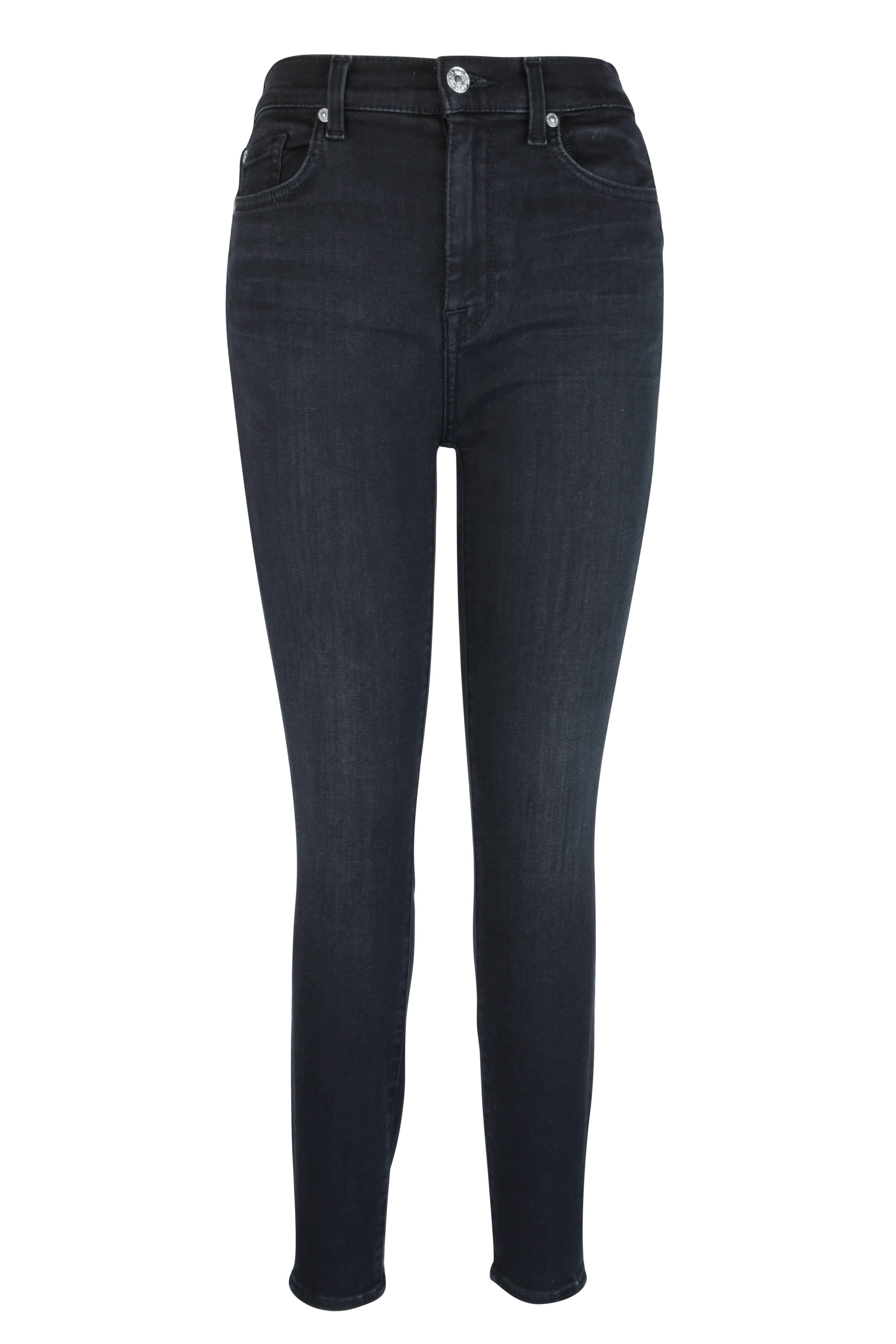 7 for all mankind high waist skinny black