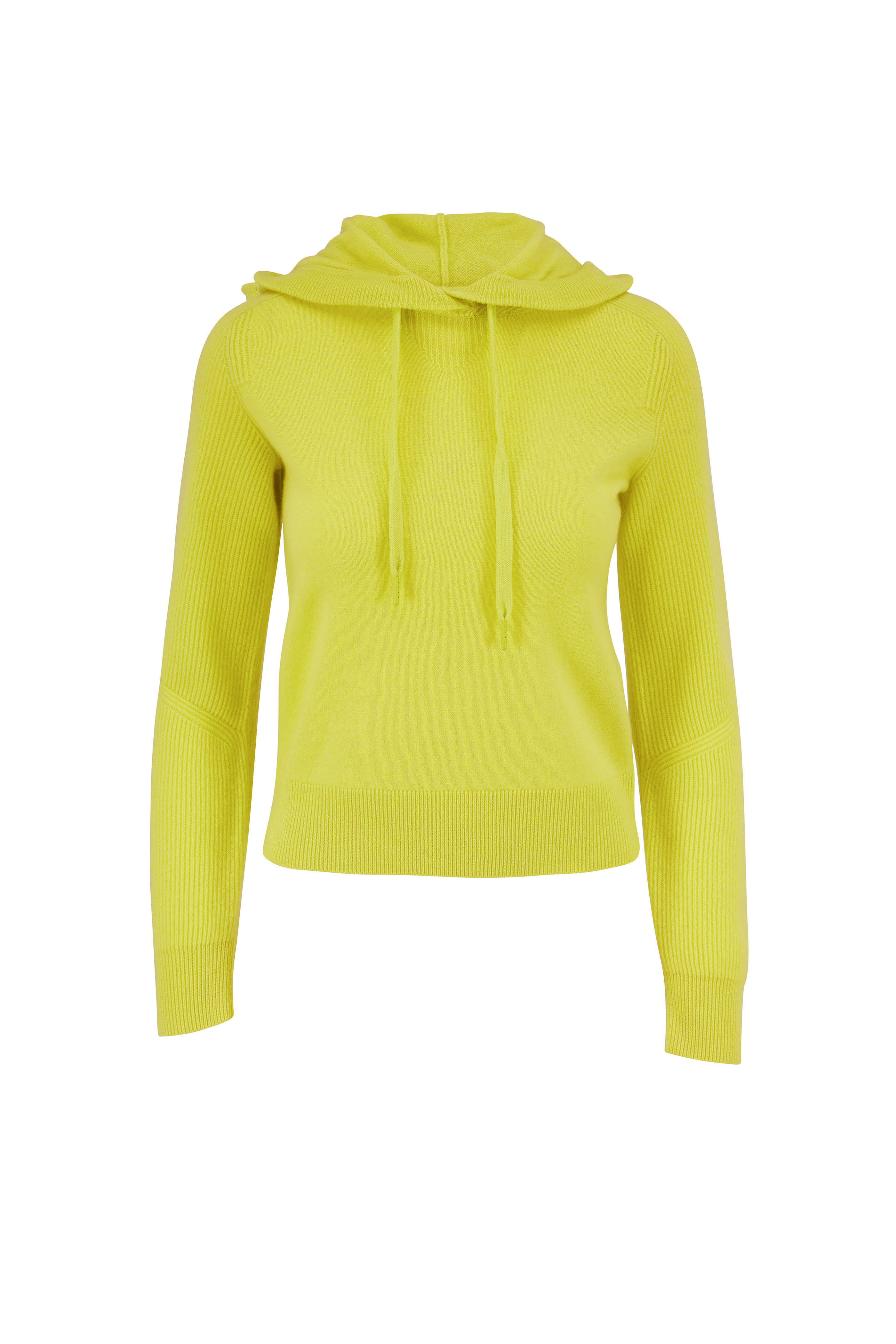 green cashmere hoodie