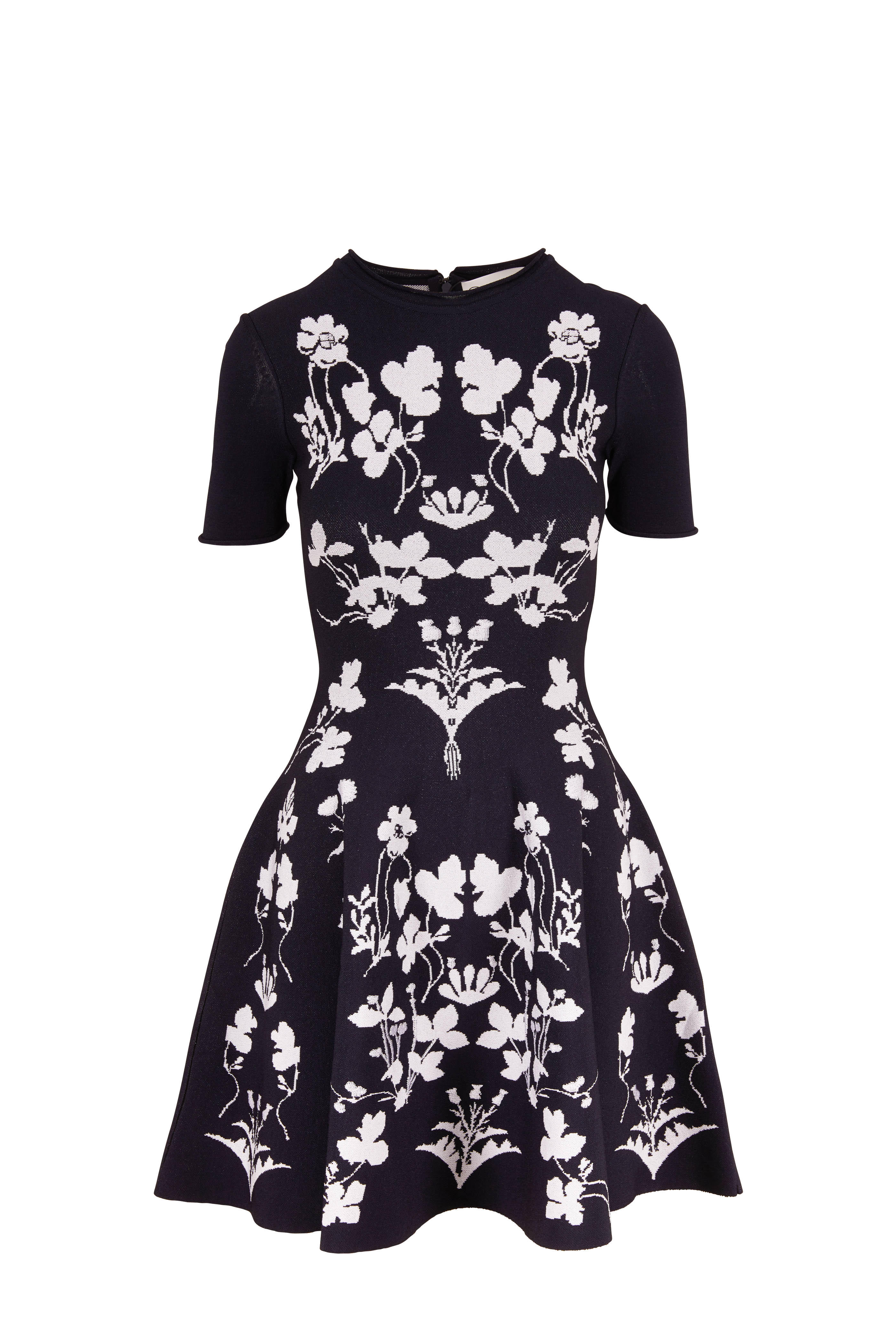 oscar de la renta fit and flare dress