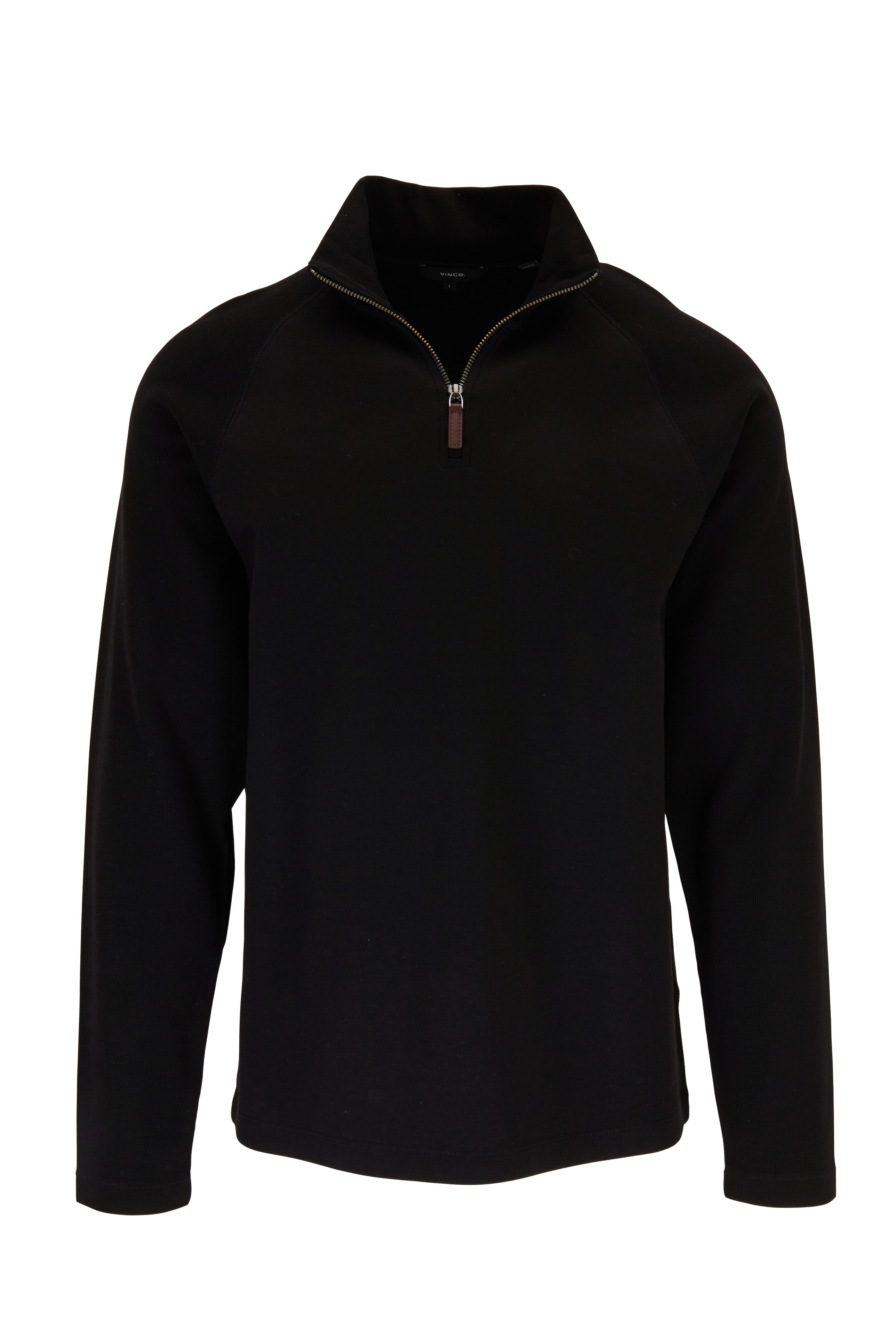 black pullover quarter zip