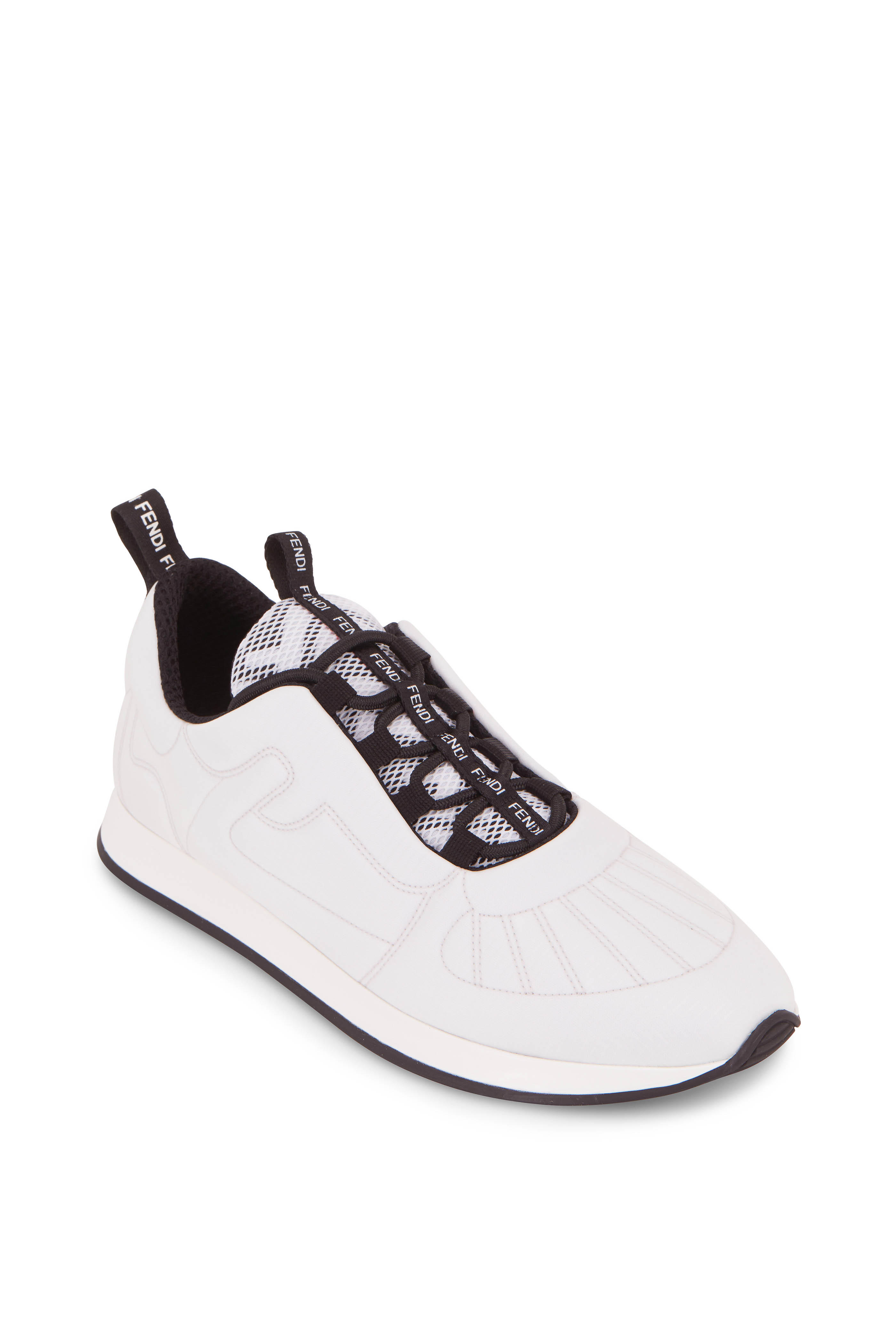 white quilted sneakers