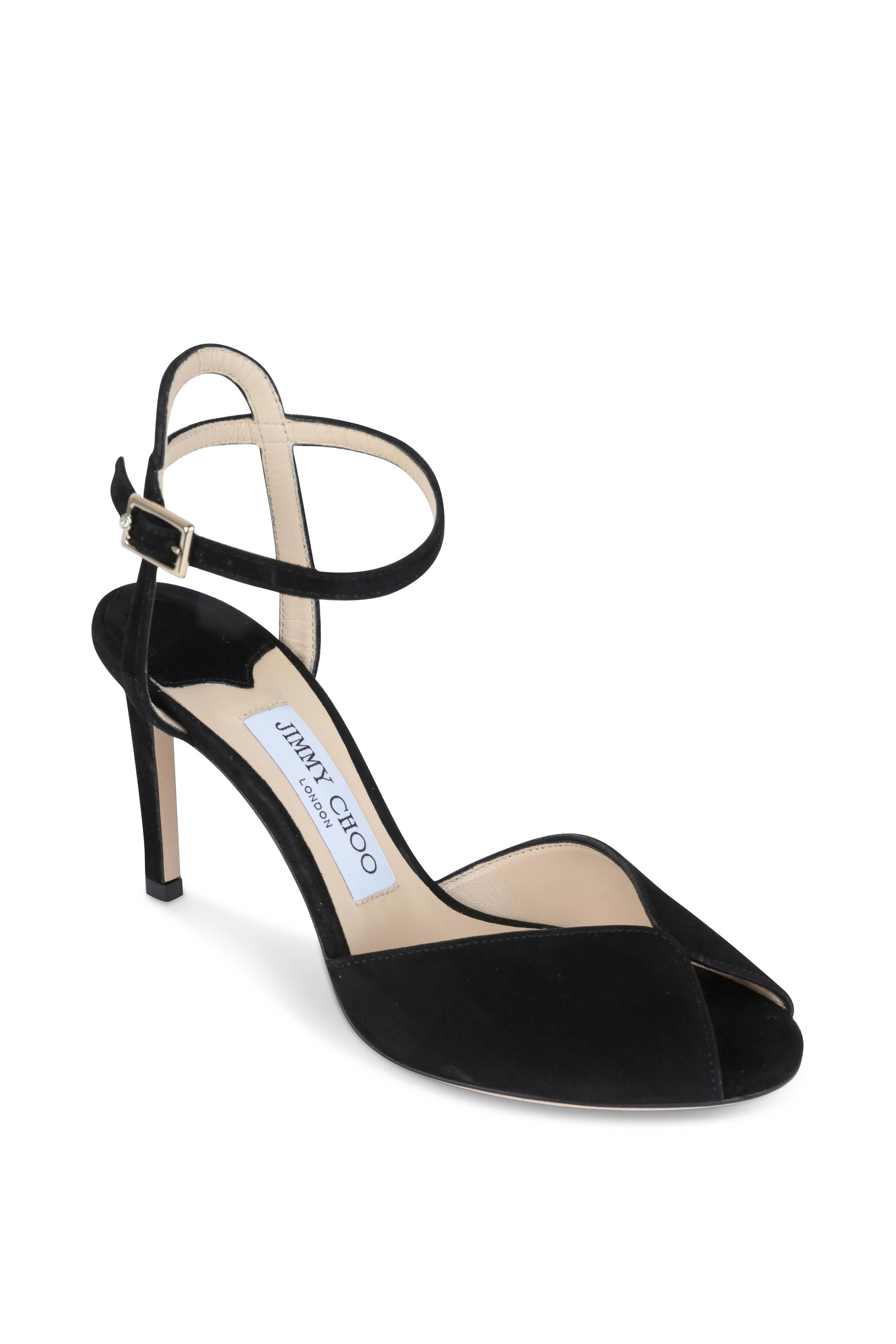 jimmy choo black suede sandals