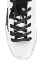 white glitter star snakeskin superstar sneakers