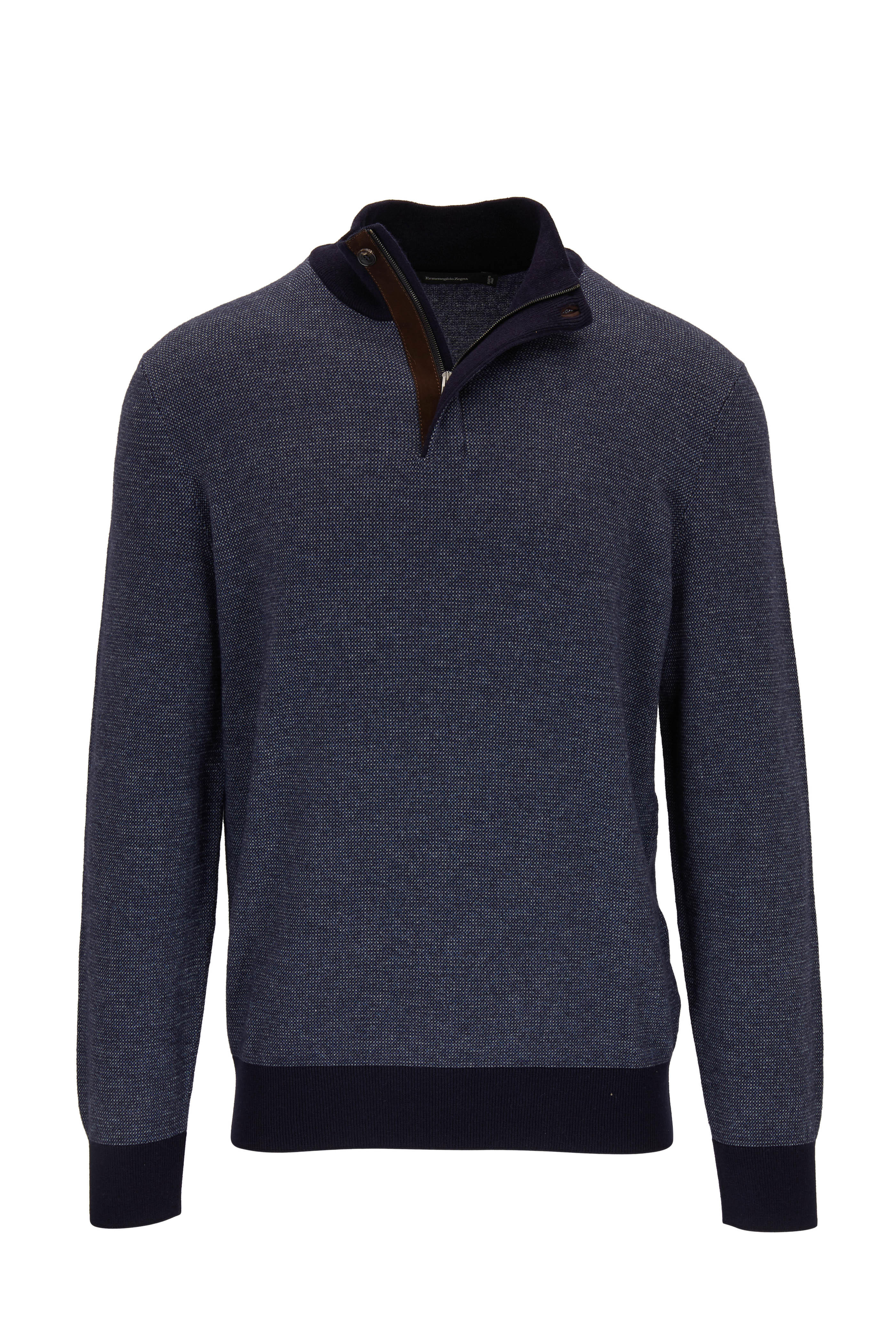 navy blue quarter zip pullover