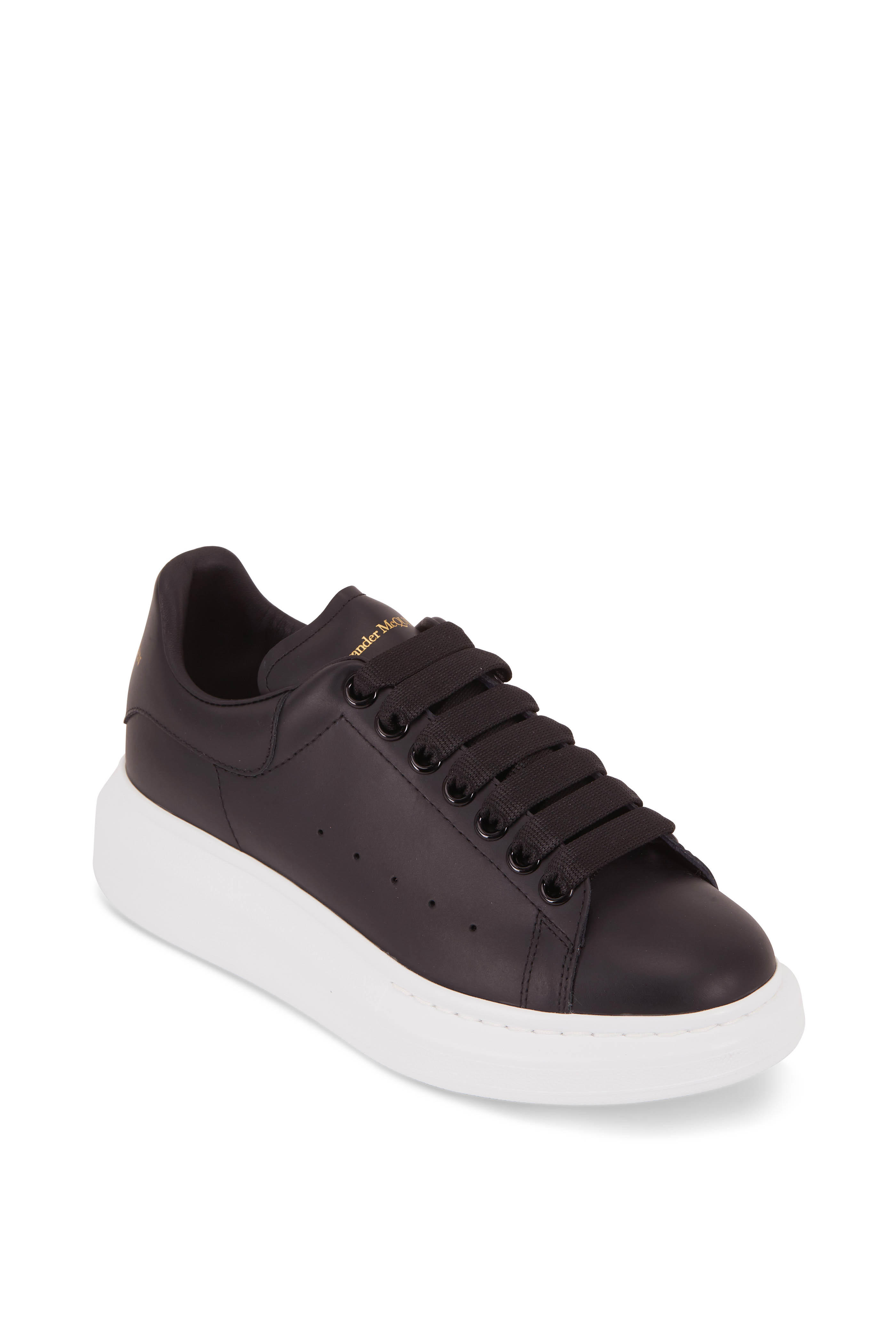alexander mcqueen black leather