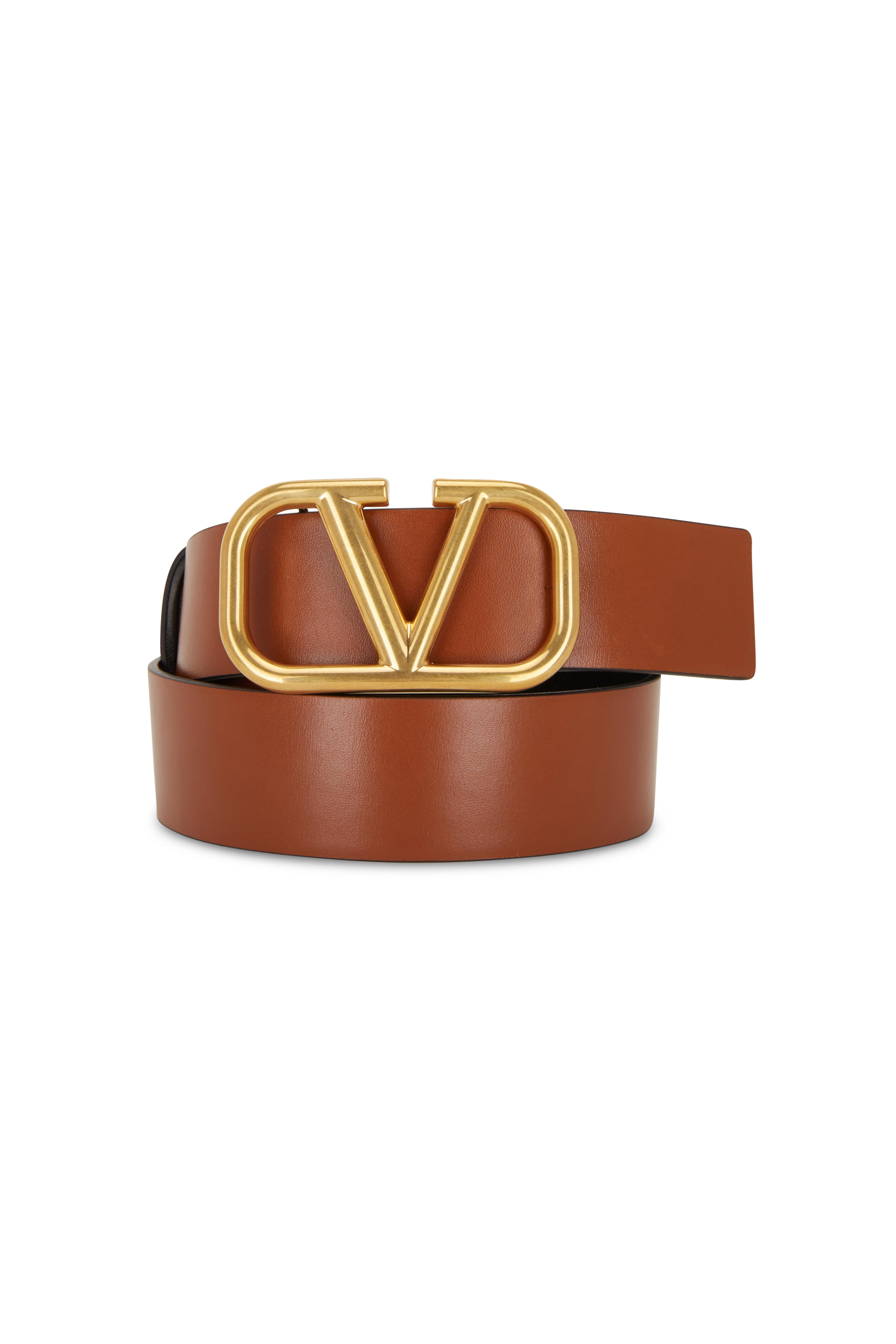 Accessories Belts Faux Leather Belts Valentino Garavani Faux Leather Belt brown casual look 