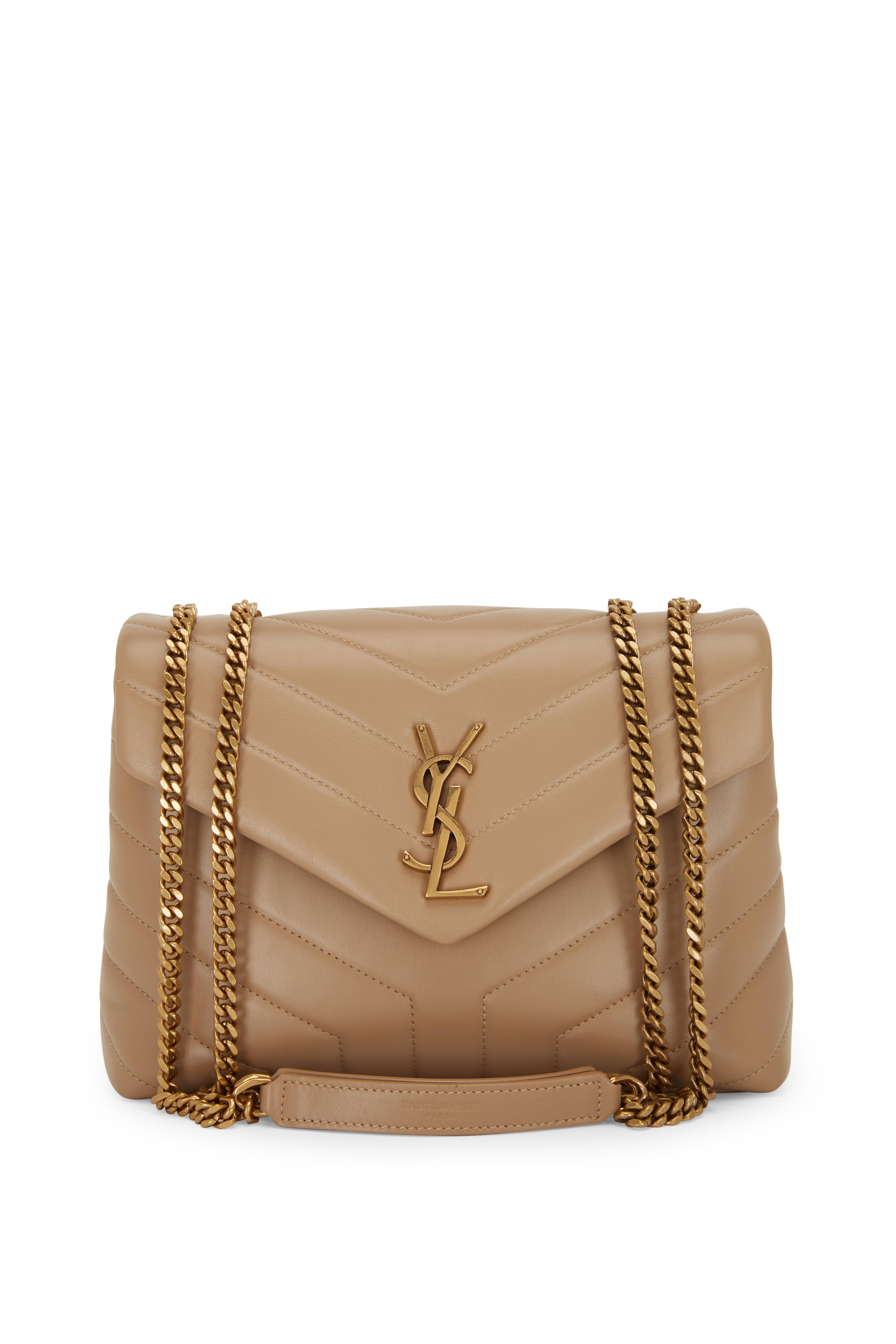 saint laurent small quilted monogram leather bag