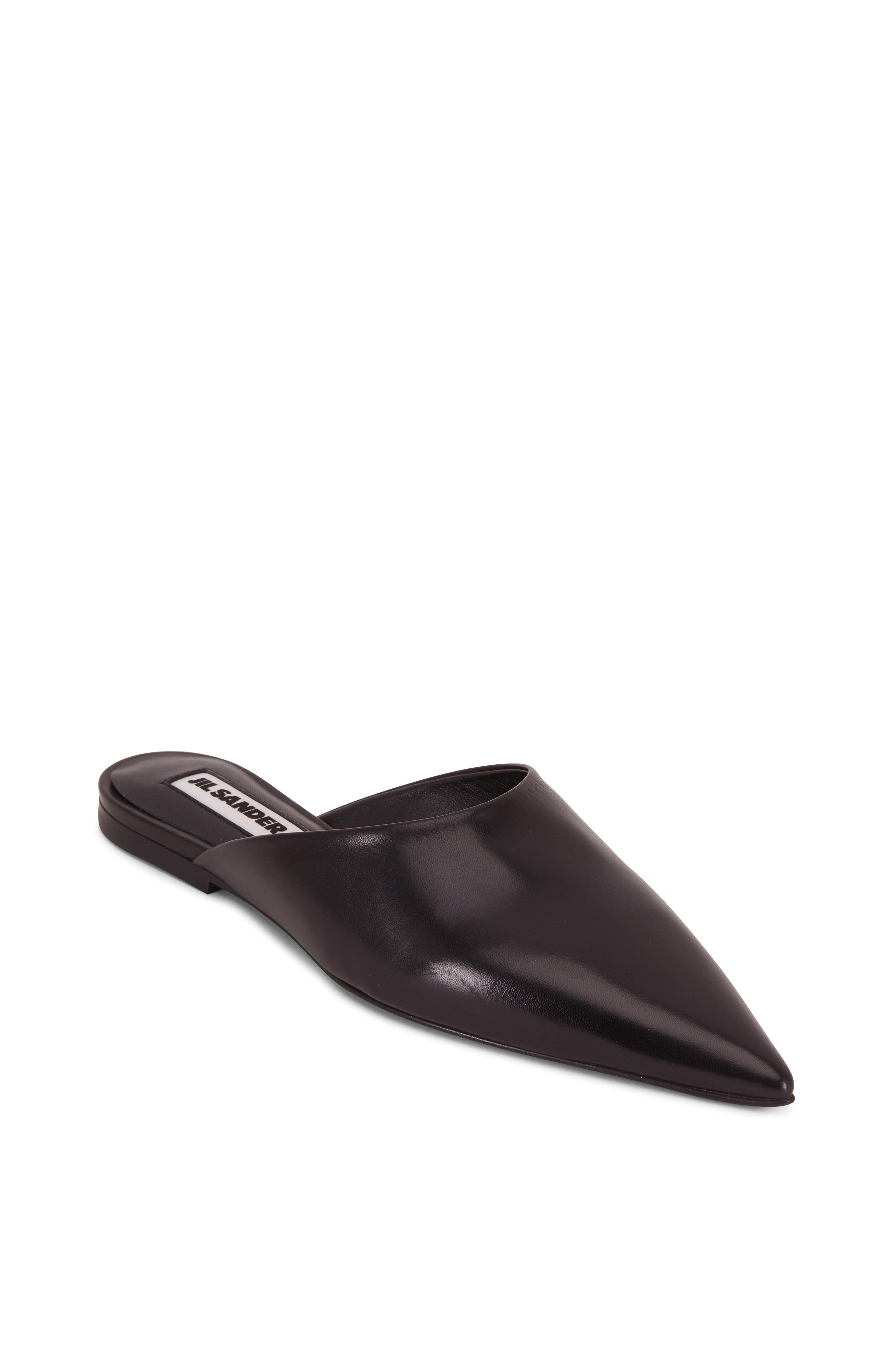 black pointed mule